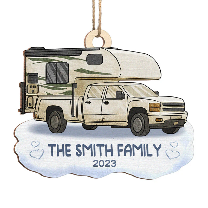 Live Love Laugh Camp - Family Personalized Custom Ornament - Wood Custom Shaped - Christmas Gift For Family Members, Camping Lovers - Image 2