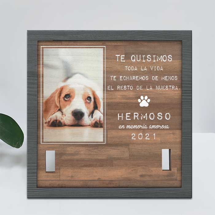 Los Mejores Amigos Llegan A Nuestras Vidas Y Dejan Huellas En Nuestros Corazones - Memorial Personalized Custom Pet Loss Sign, Collar Frame - Upload Image, Sympathy Gift, Gift For Pet Owners, Pet Lovers Spanish - Image 3