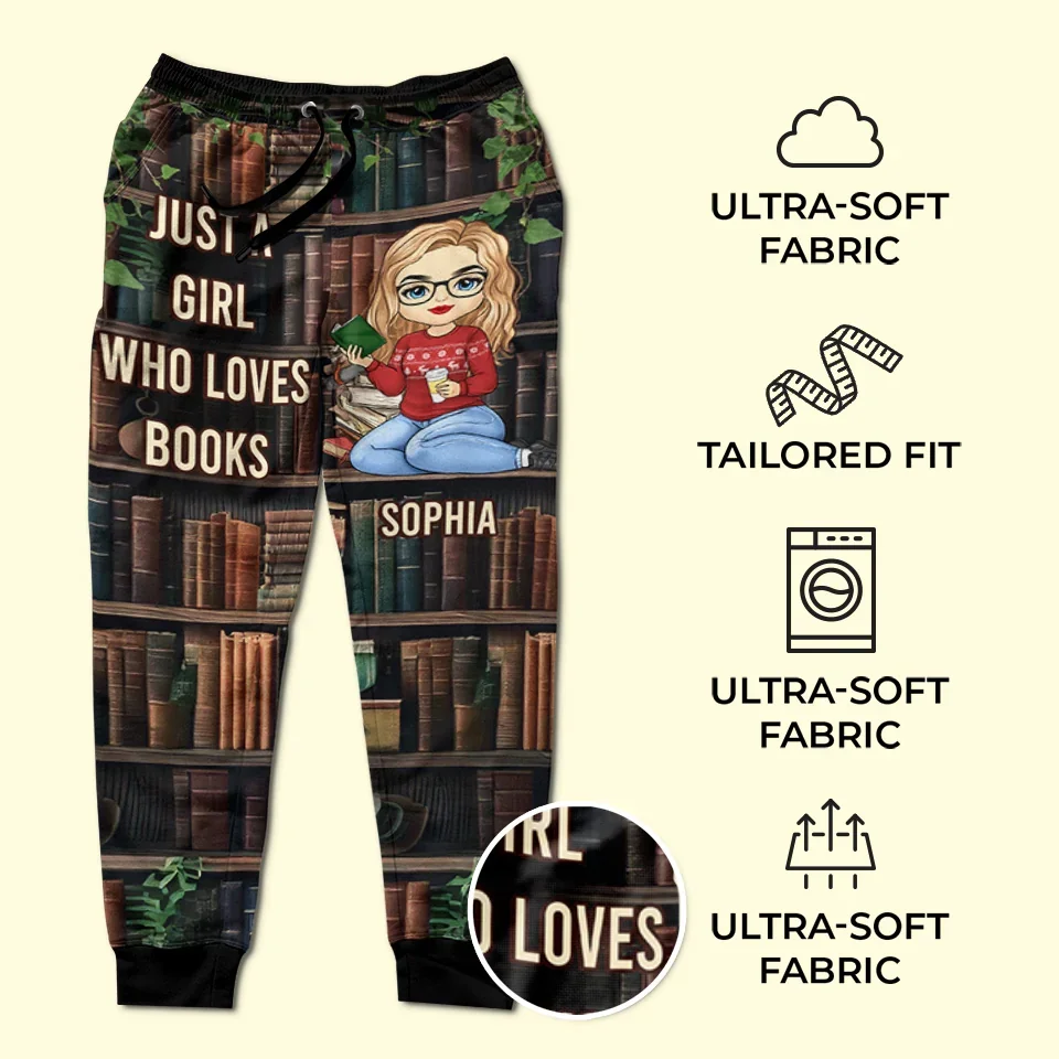 Lost In The Pages, Found In The Story - Personalized Custom Unisex Sweatpants - Christmas Gift For Book Lovers - Image 3