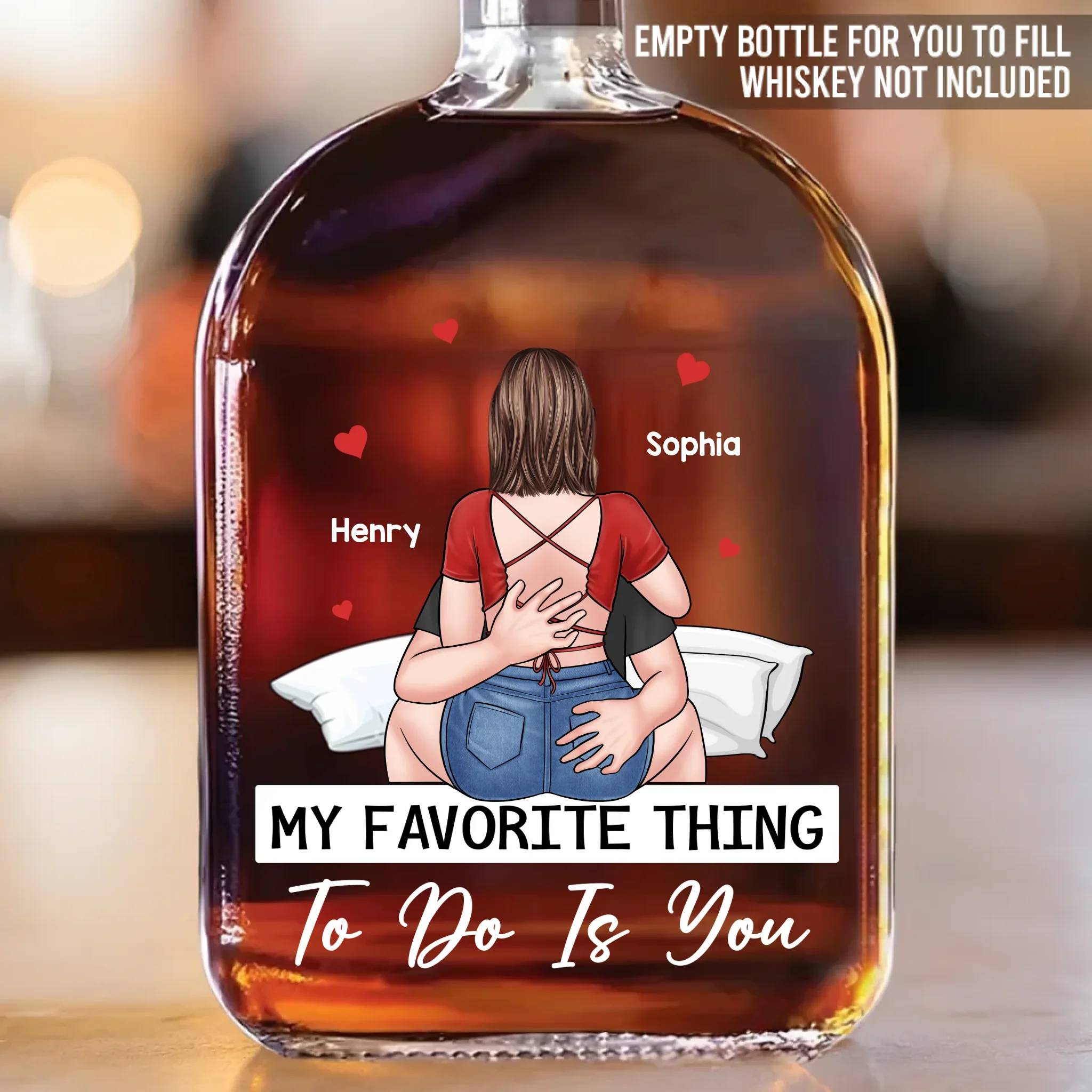 Lost In You, Found In Us - Couple Personalized Custom Whiskey Bottle - Gift For Husband Wife, Anniversary - Image 2