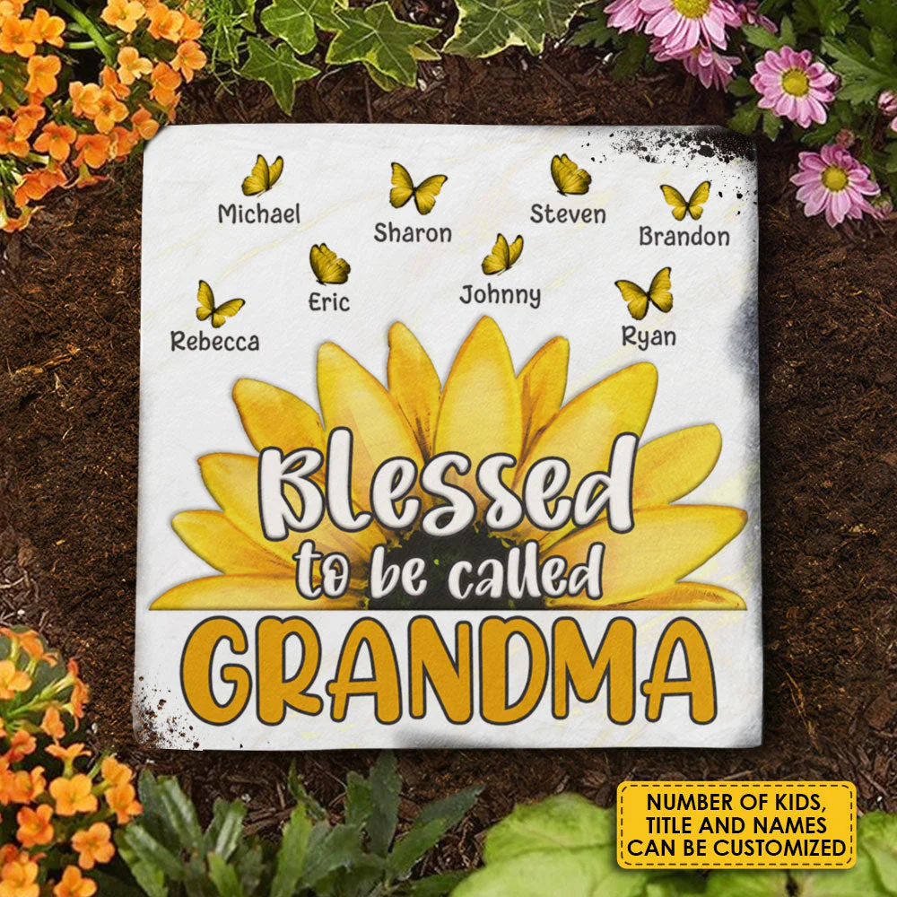 Love Being Called Grandma - Personalized Garden Stone - Gift For Grandma, Grandparents - Image 3