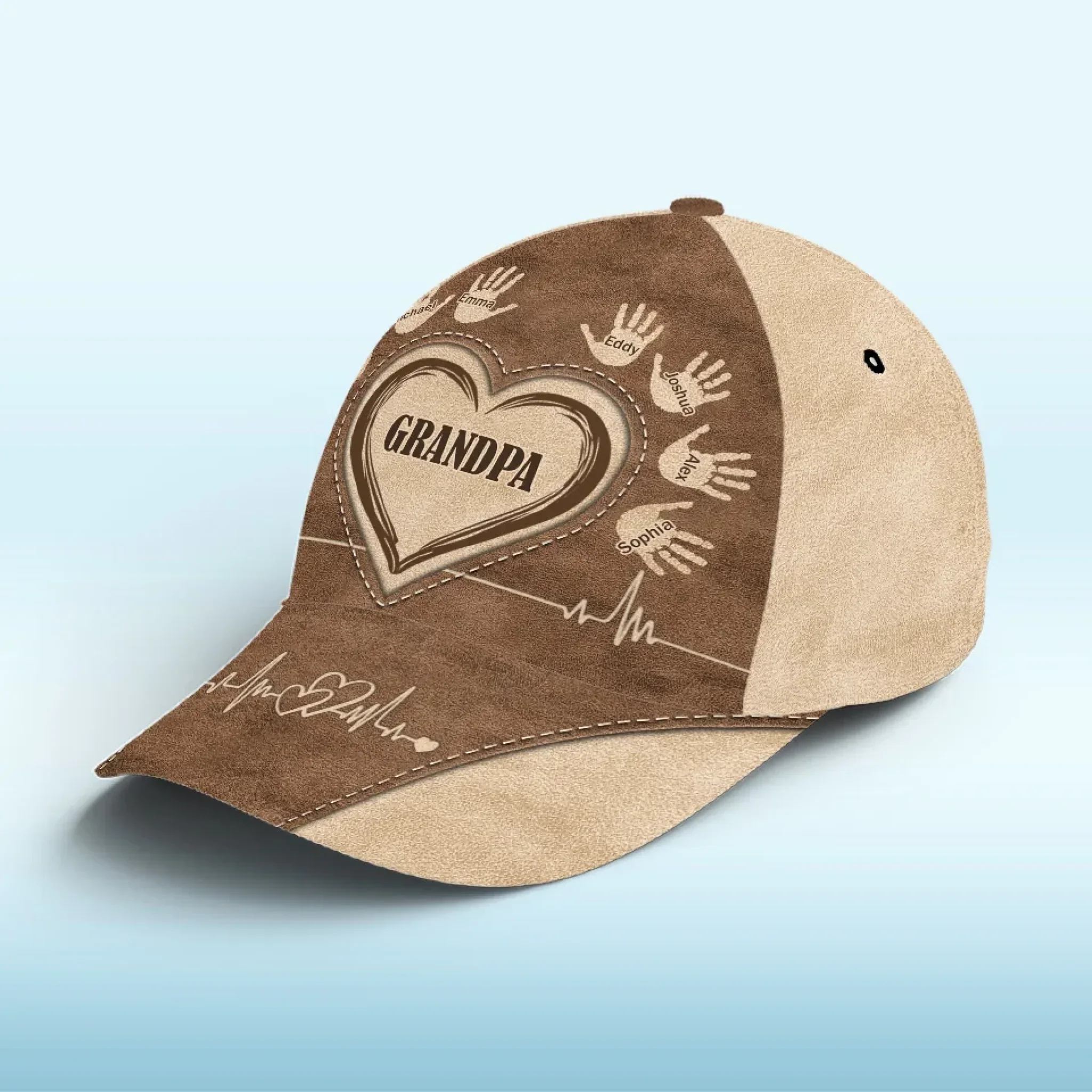 Love Binds Us Together - Family Personalized Custom Hat, All Over Print Classic Cap - Gift For Family Members - Image 3