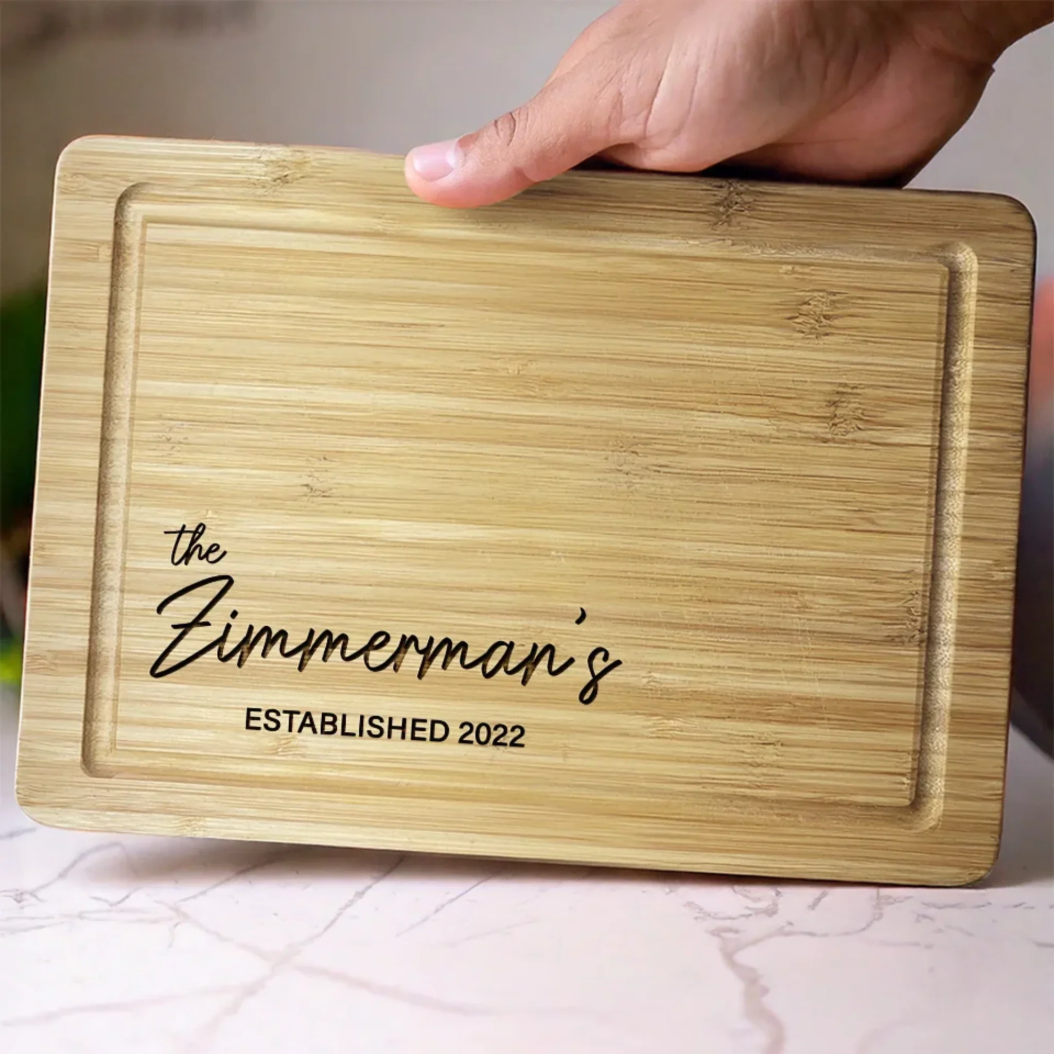 Love Built This Home - Couple Personalized Custom Engraved Wooden Cutting Board - Gift For Husband Wife, Anniversary - Image 4
