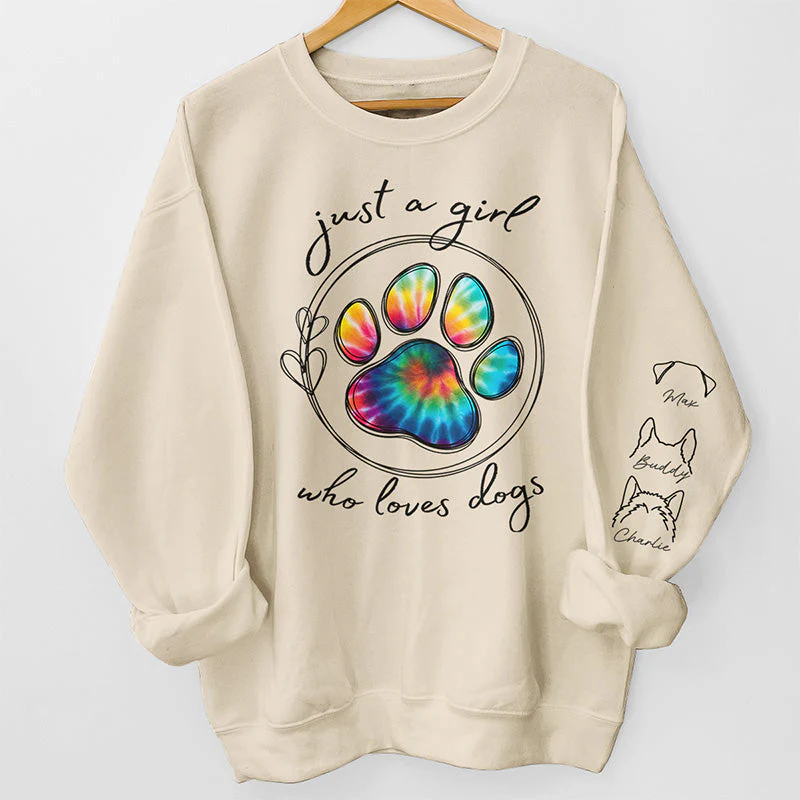 Love Comes In Fur And Paws - Dog & Cat Personalized Custom Unisex Sweatshirt With Design On Sleeve - Gift For Pet Owners, Pet Lovers - Image 2
