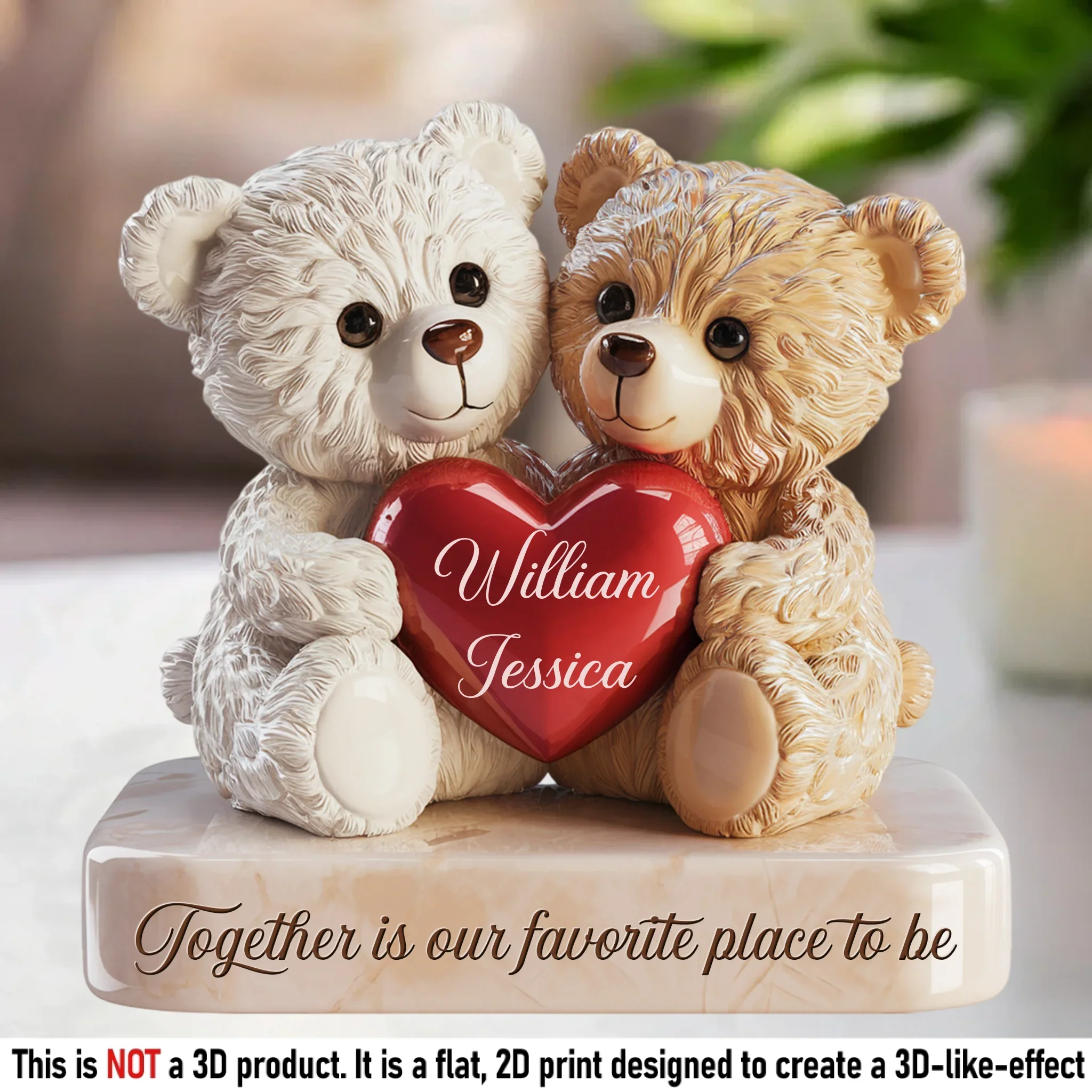 Love Cuddled Up In One Hug - Couple Personalized Custom Acrylic Plaque Custom Shape - Gift For Husband Wife, Anniversary - Image 2