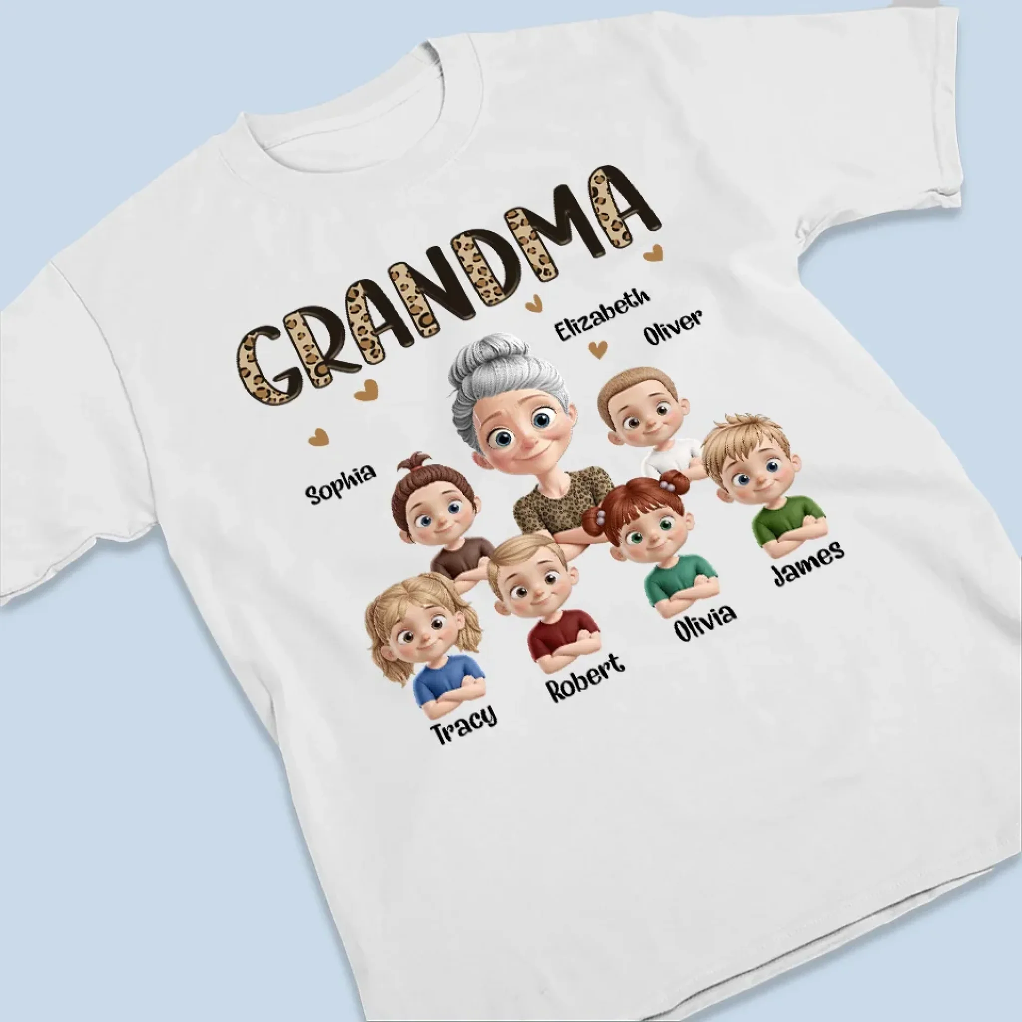 Love Grows Best In A Grandmother’s Heart - Family Personalized Custom Unisex T-shirt, Premium T-shirt, Hoodie - Mother's Day Gift For Mom, Grandma - Image 3