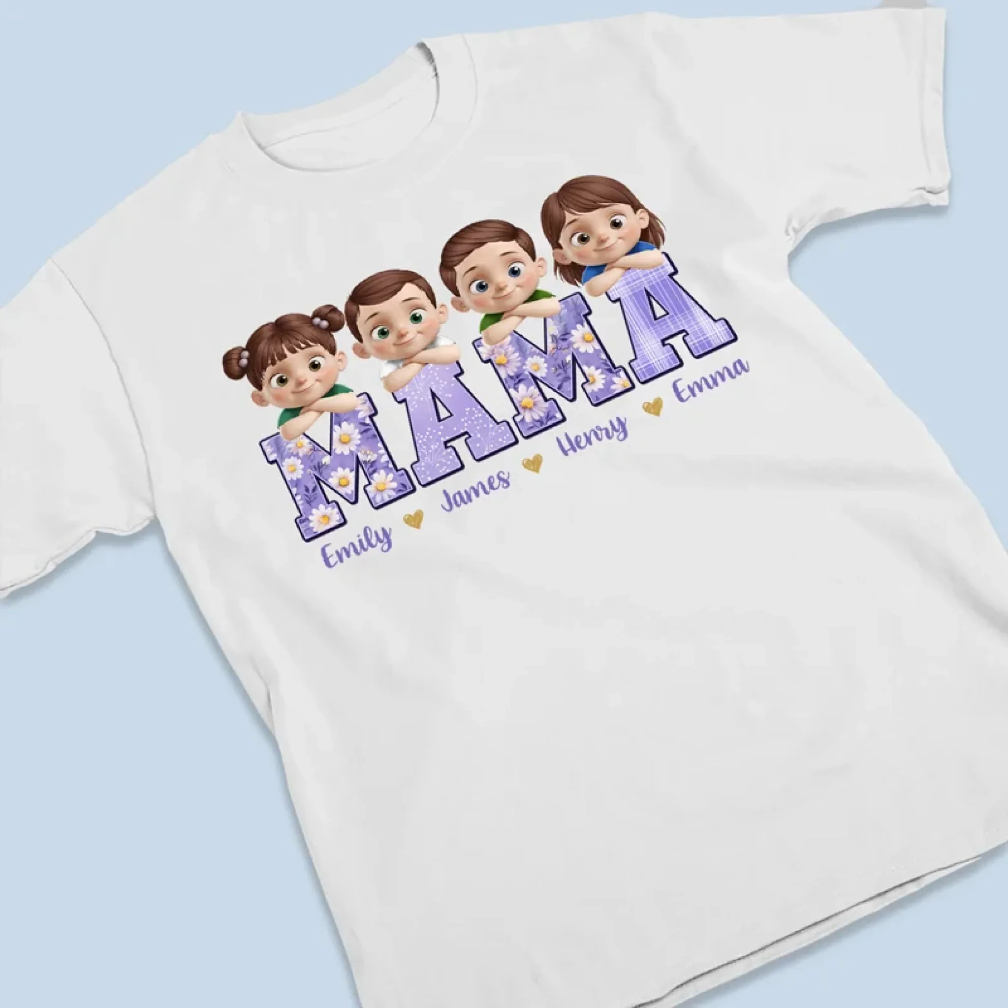 Love Grows Here - Family  Personalized Custom Unisex T-shirt, Premium T-shirt, Hoodie - Mother's Day, Gift For Mom, Grandma - Image 3