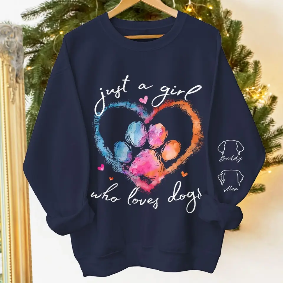 Love Has Four Paws - Dog & Cat Personalized Custom Unisex Sweatshirt With Design On Sleeve - Gift For Pet Owners, Pet Lovers - Image 4