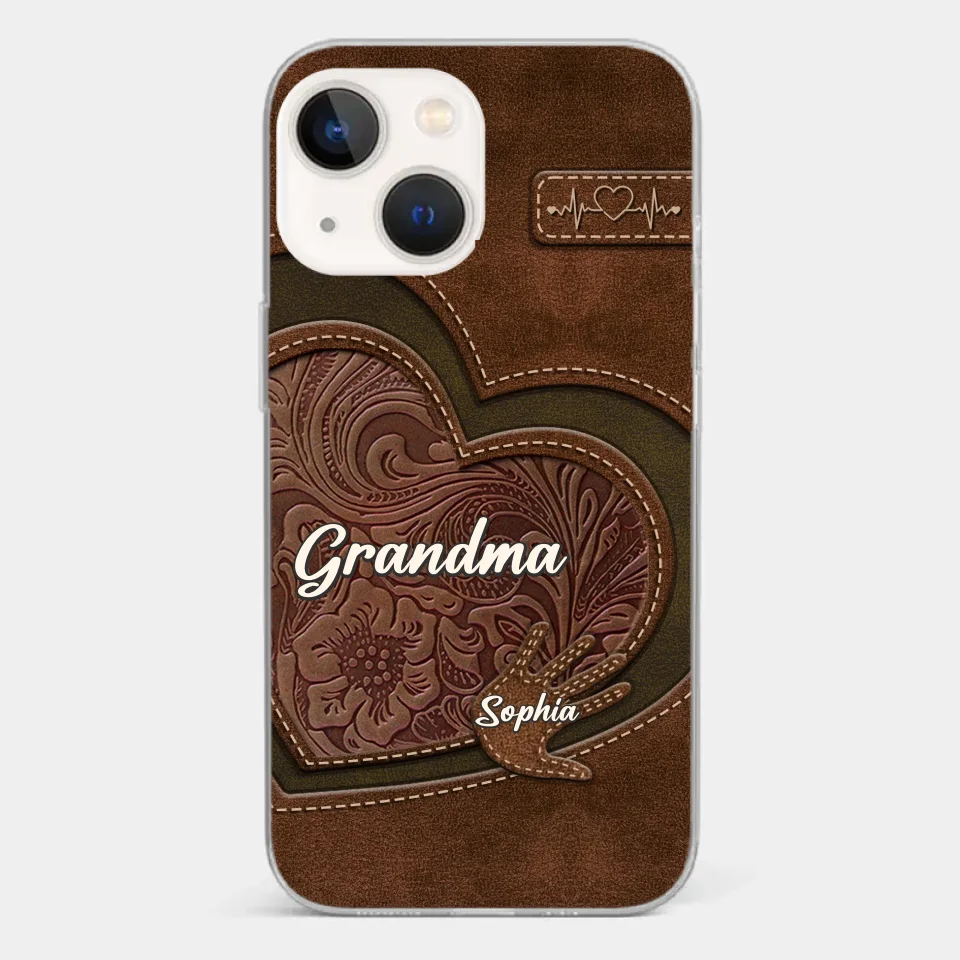 Love In Every Touch - Family Personalized Custom Clear Phone Case - Gift For Mom, Grandma - Image 13