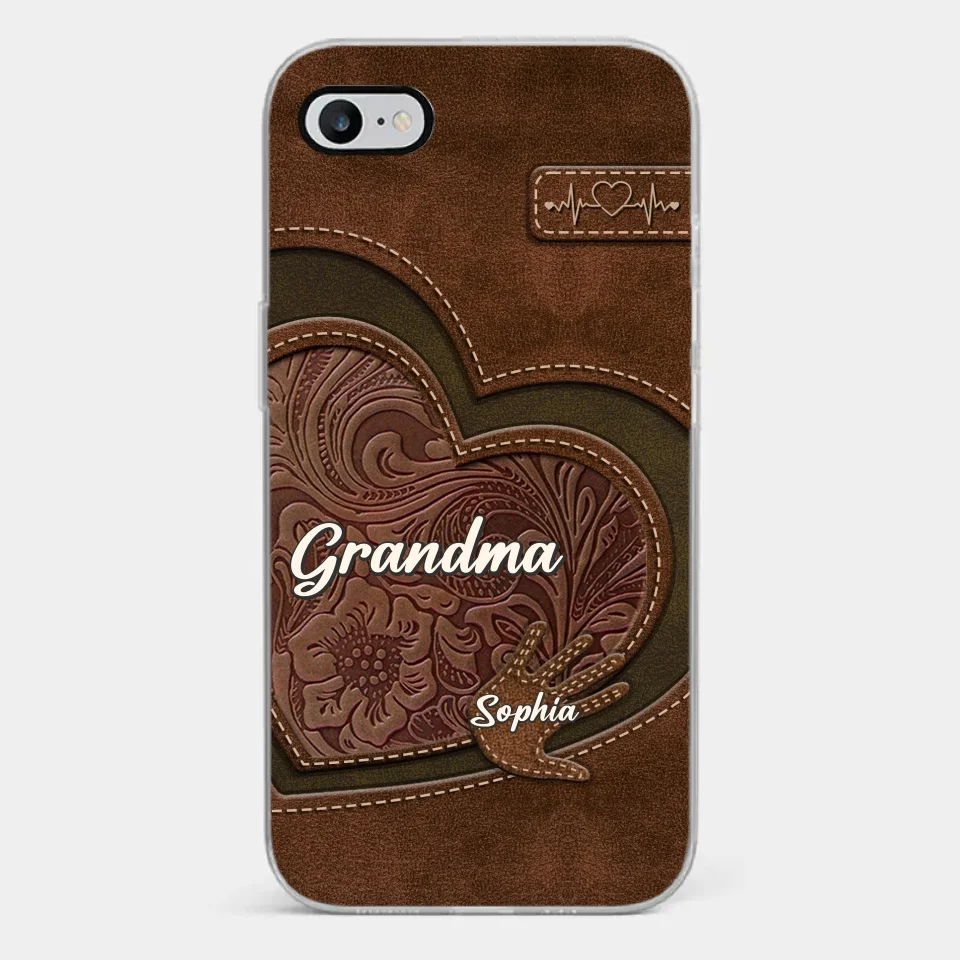 Love In Every Touch - Family Personalized Custom Clear Phone Case - Gift For Mom, Grandma - Image 2