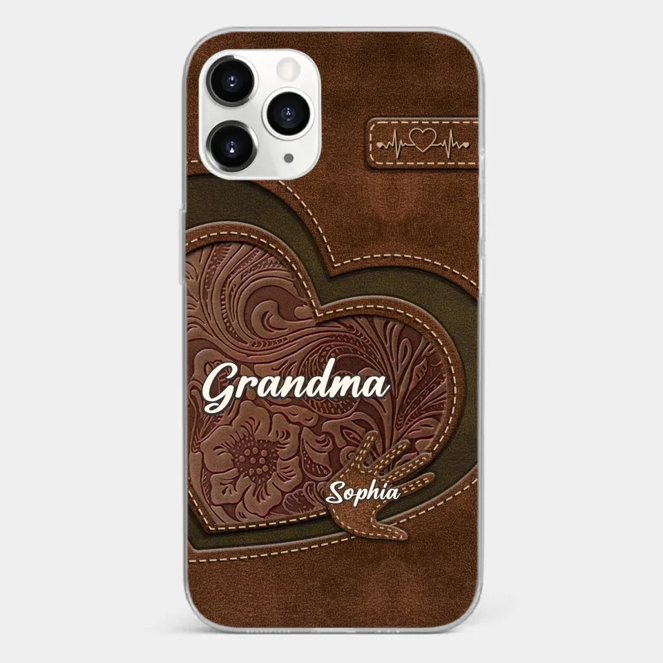 Love In Every Touch - Family Personalized Custom Clear Phone Case - Gift For Mom, Grandma - Image 7