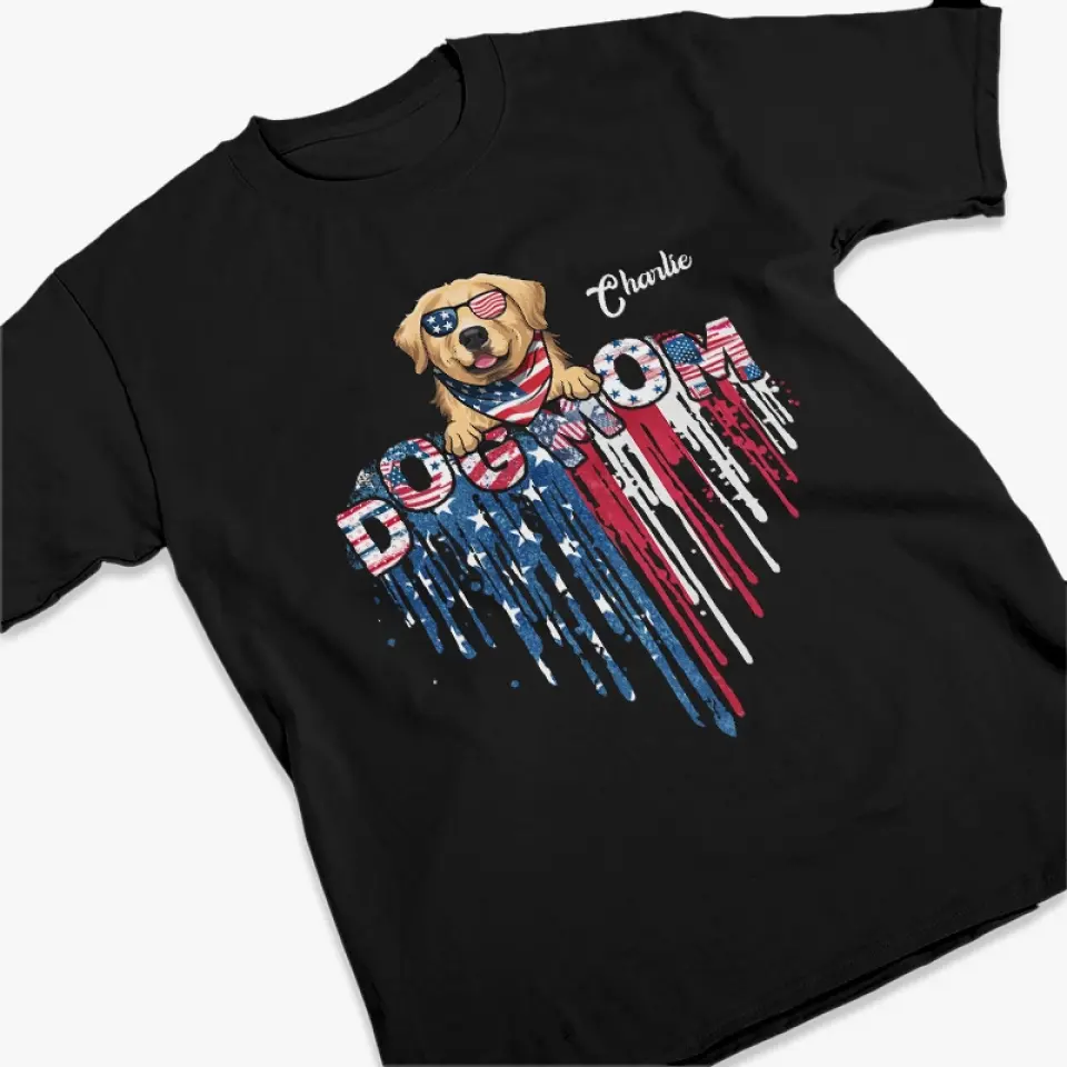 Love Is A Wet Nose And A Happy Tail - Dog & Cat Personalized Custom Unisex T-shirt, Hoodie, Sweatshirt - 4th of July, Gift For Pet Owners, Pet Lovers - Image 3