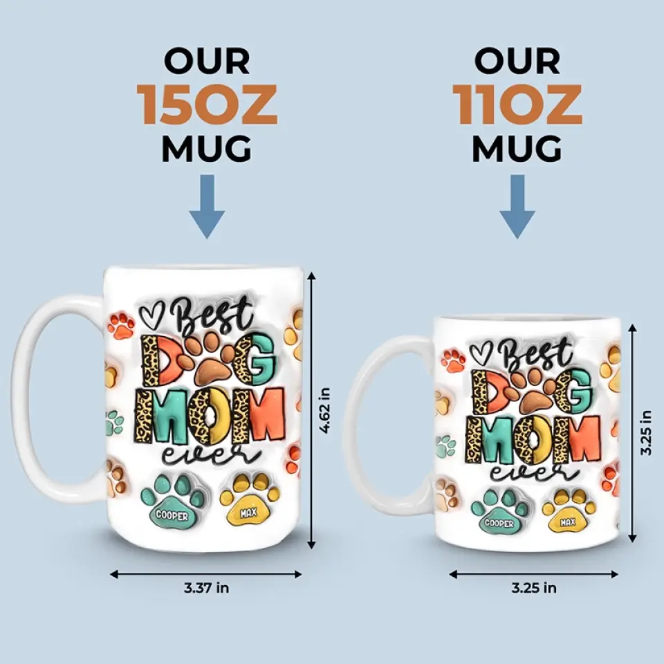 Love Is A Wet Nose And A Wagging Tail - Dog & Cat Personalized Custom 3D Inflated Effect Printed Mug - Gift For Pet Owners, Pet Lovers - Image 5