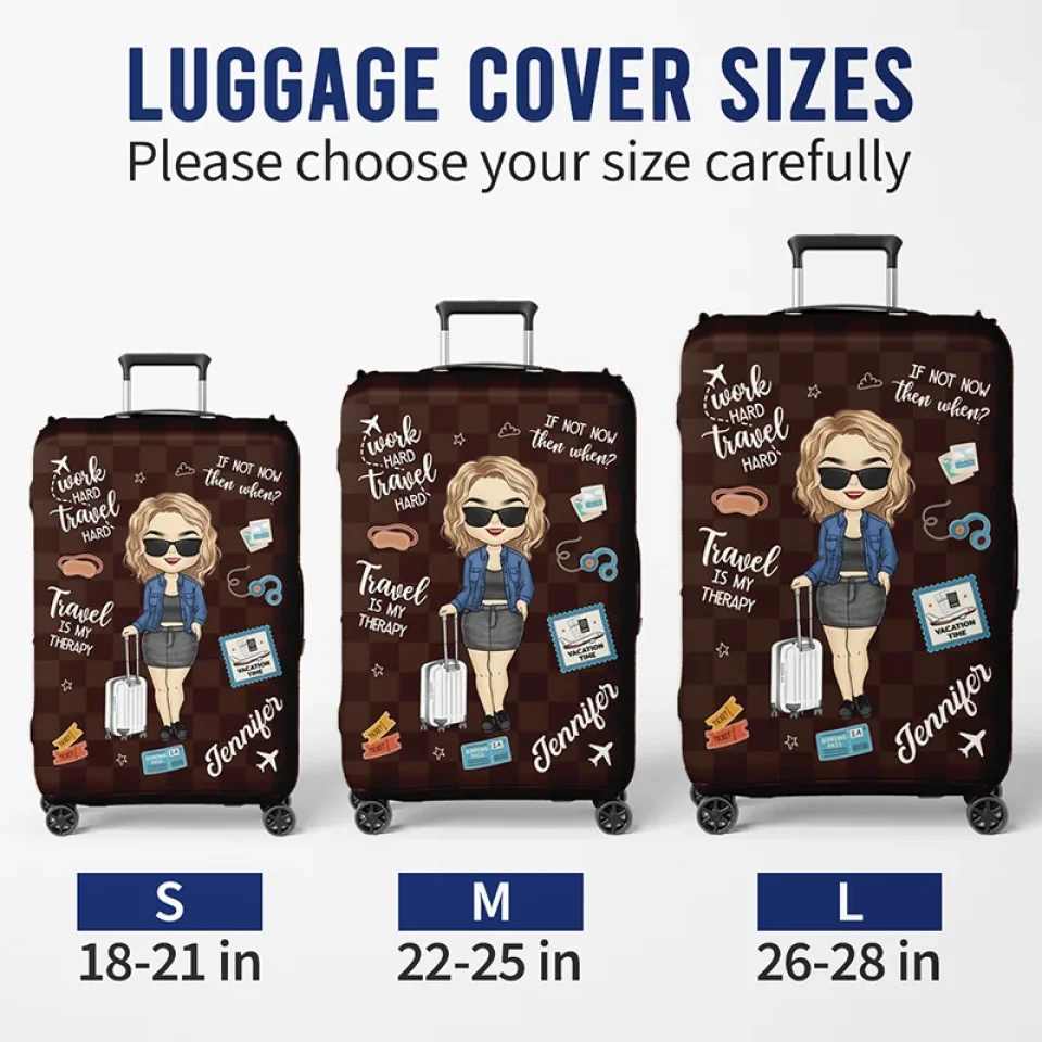 Love Is An Endless Journey - Travel Personalized Custom Luggage Cover - Summer Vacation Gift, Gift For Adventure Travel Lovers - Image 6