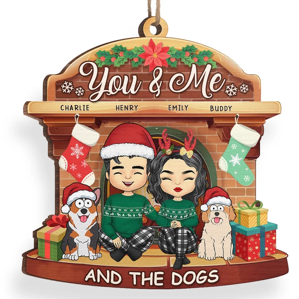 Love Is Better When Shared With Paws - Dog & Cat Personalized Custom Ornament - Wood Custom Shaped - Christmas Gift For Husband Wife, Anniversary, Pet Owners, Pet Lovers - Image 3