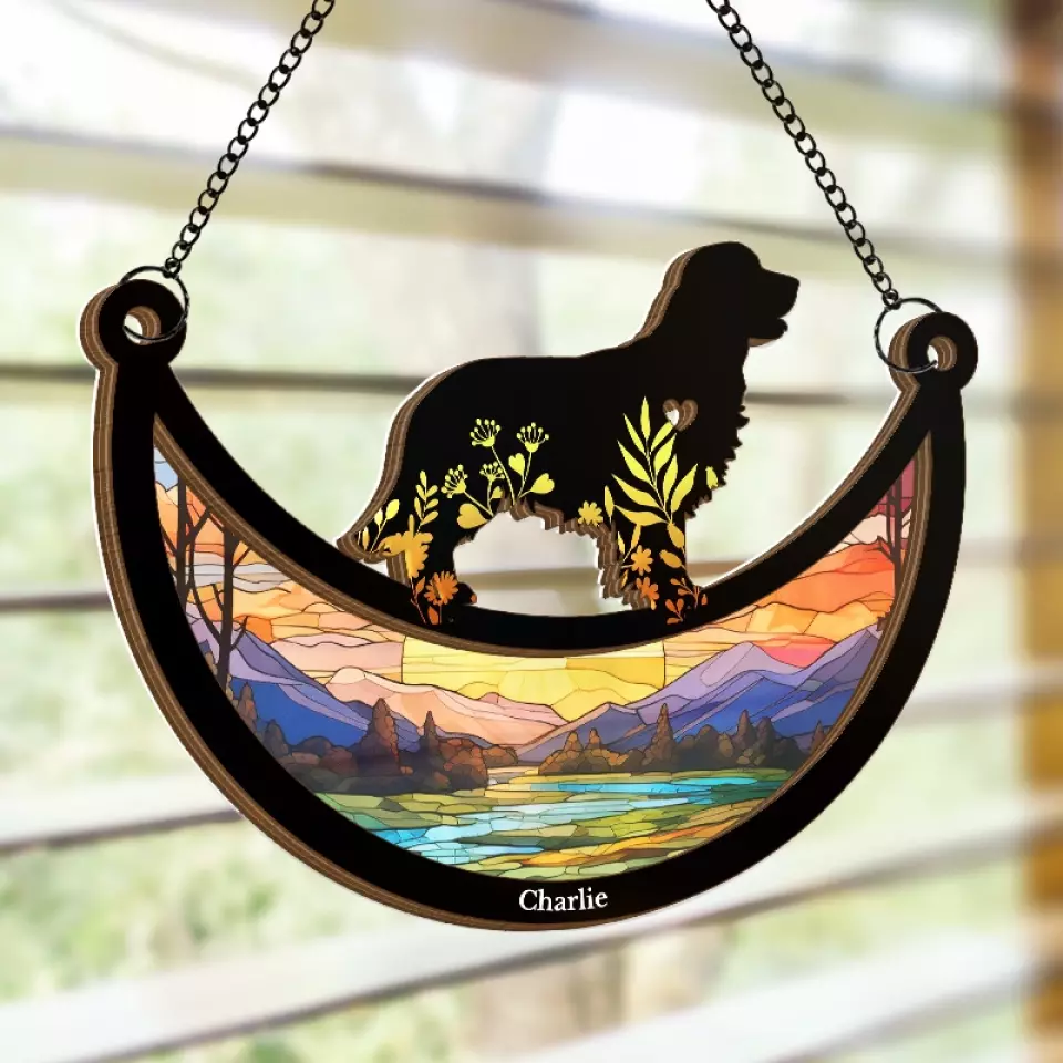 Love Is Greater Than Loss - Memorial Personalized Window Hanging Suncatcher - Sympathy Gift For Pet Owners, Pet Lovers - Image 4