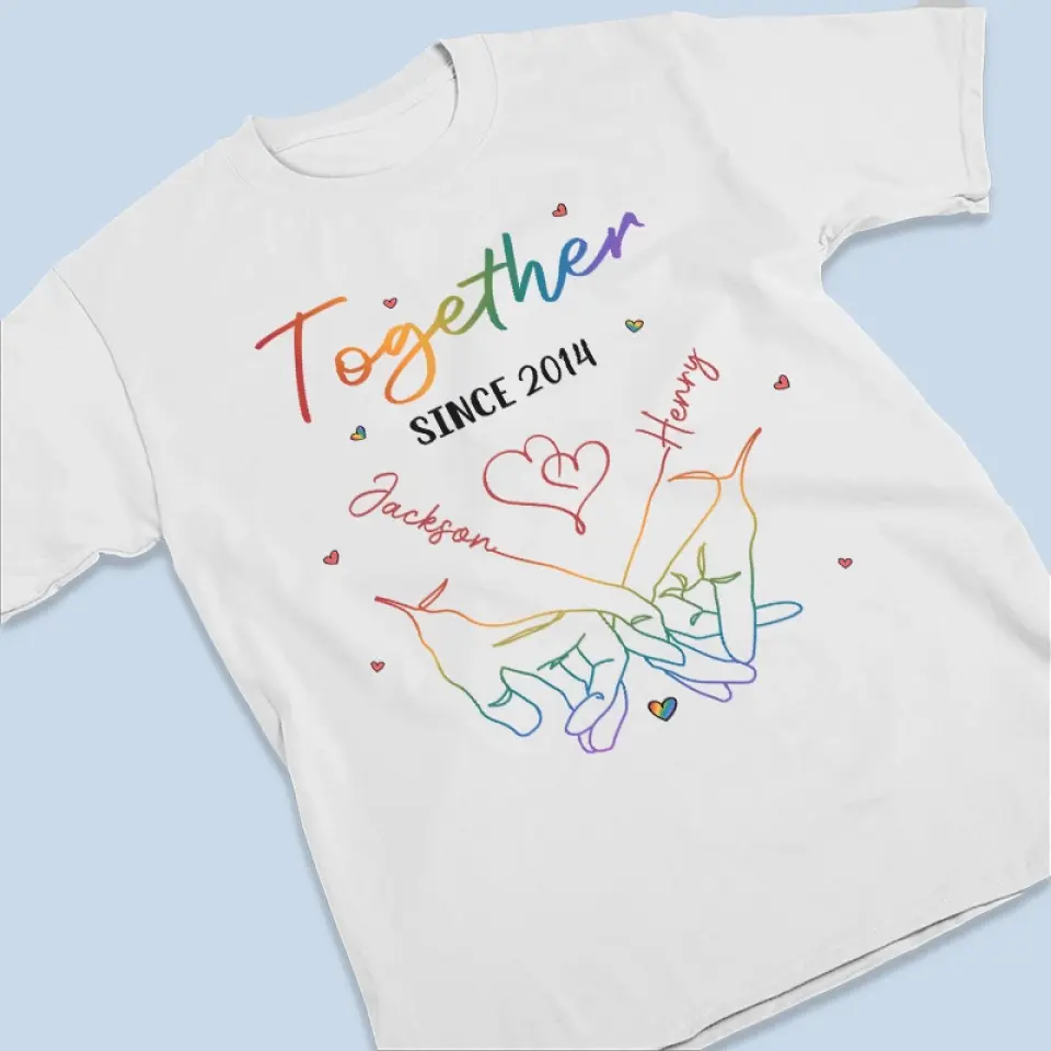 Love Is Love Forever - Couple Personalized Custom Unisex T-shirt, Hoodie, Sweatshirt - Gift For Husband Wife, Anniversary, LGBTQ+ - Image 3