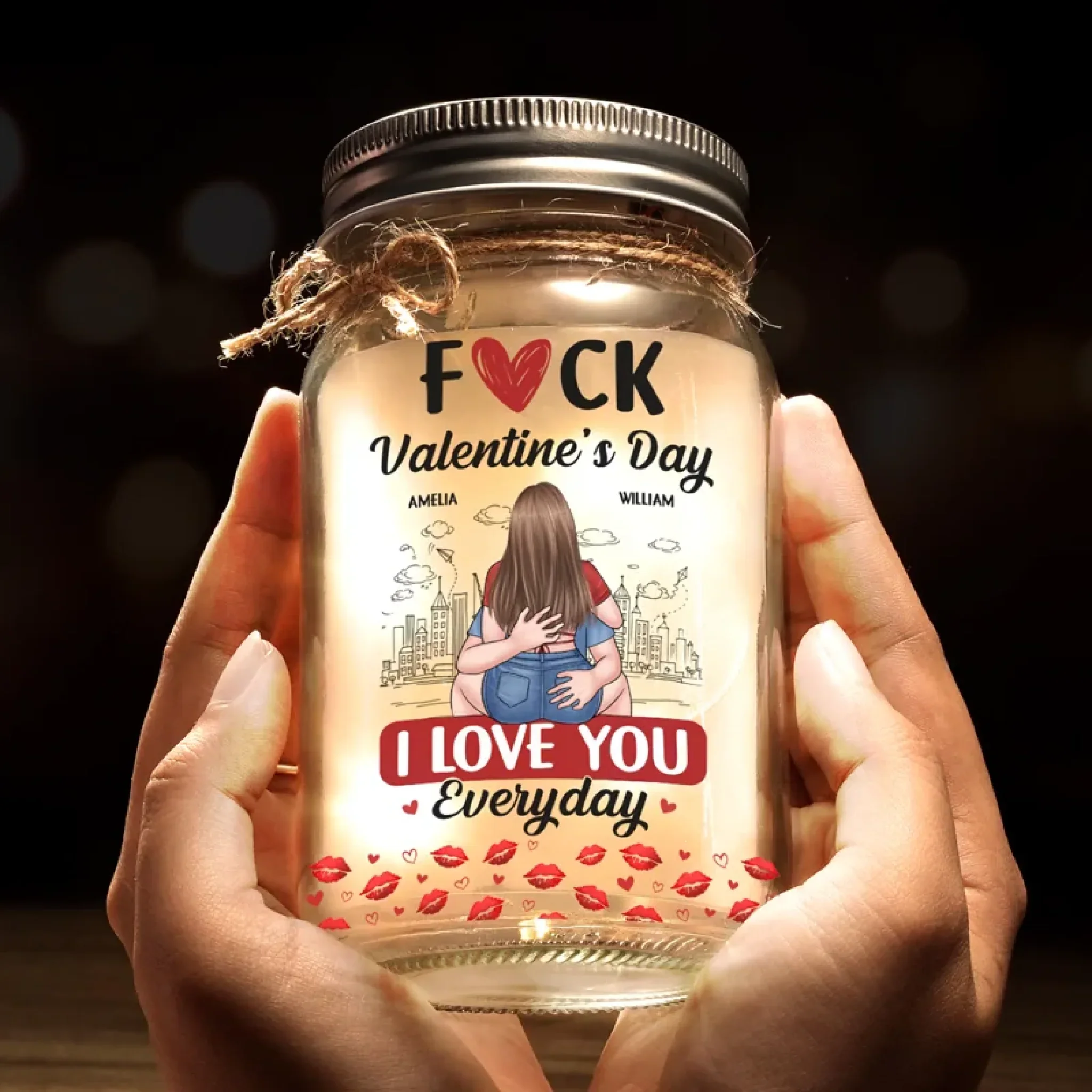 Love Is Sweet, But You’re Spicy Too - Couple Personalized Custom Mason Jar Light - Valentine Gift For Husband Wife, Anniversary - Image 5