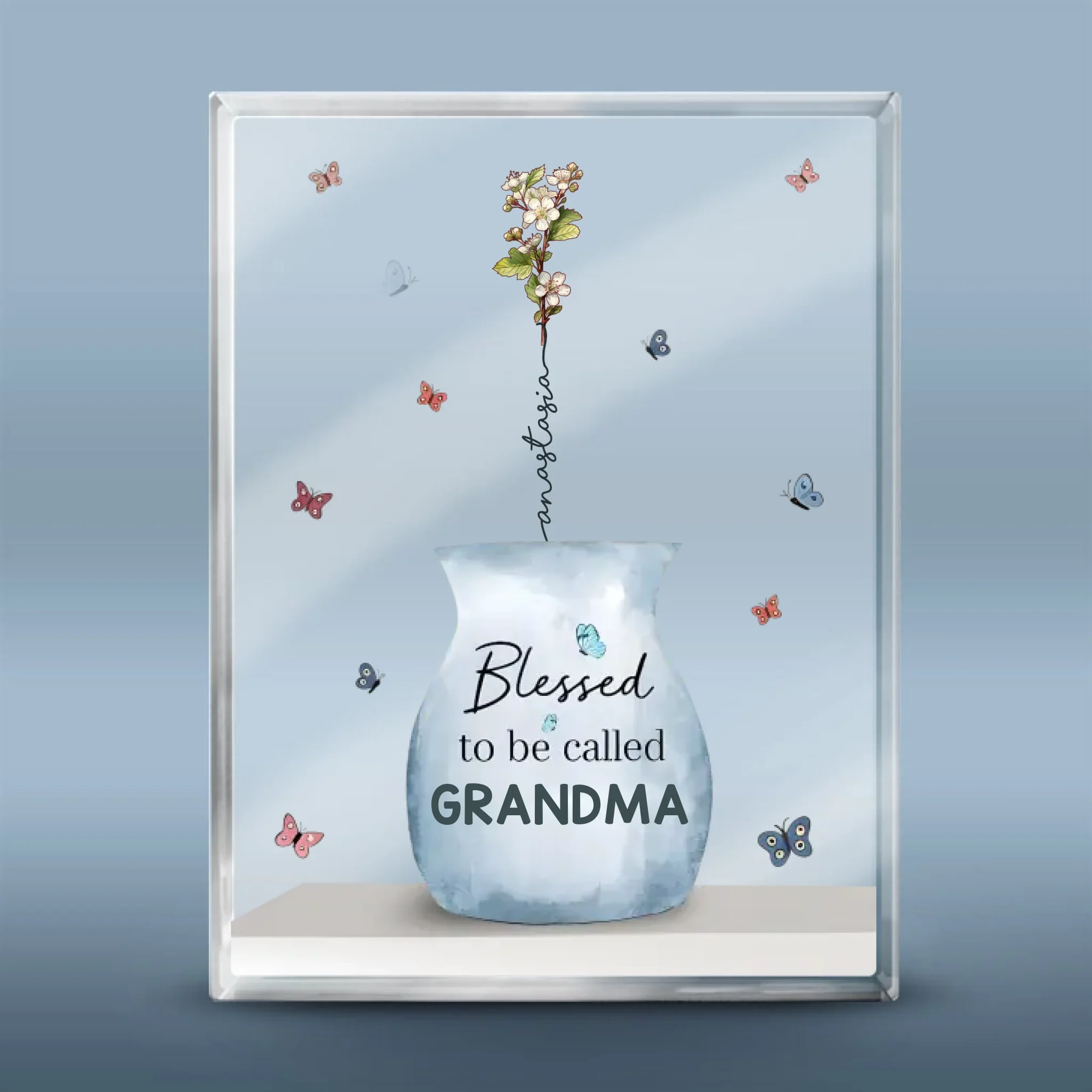 Love Is The Flower You've Got To Let Grow - Family Personalized Custom Rectangle Shaped Acrylic Plaque - Gift For Mom, Grandma - Image 2