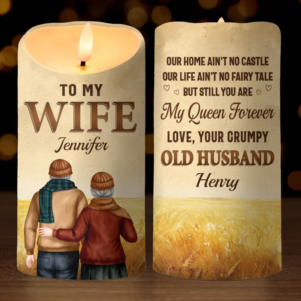 Love Is You And Me, Always - Couple Personalized Custom LED Candle - Christmas Gift For Husband Wife, Anniversary - Image 2