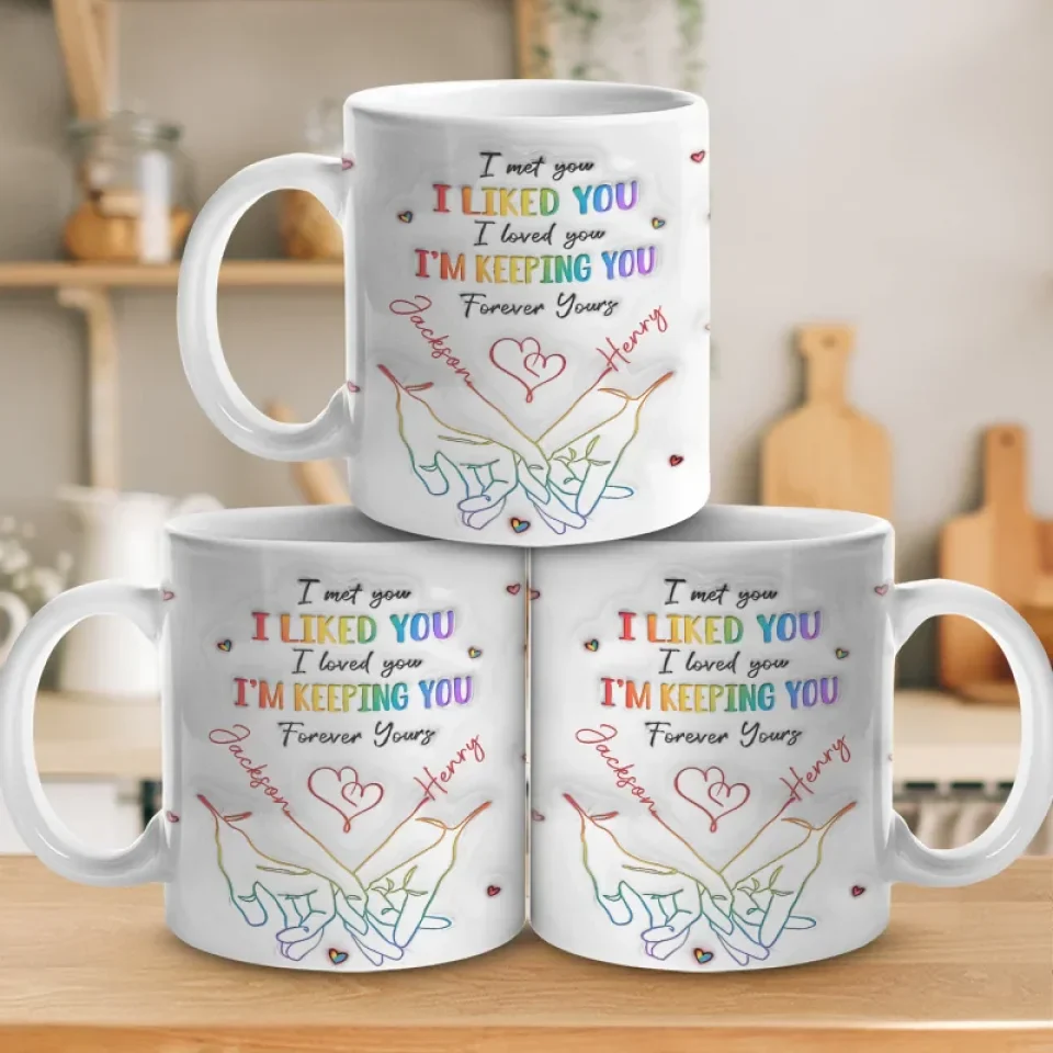 Love Knows No Gender - Couple Personalized Custom 3D Inflated Effect Printed Mug - Gift For Husband Wife, Anniversary, LGBTQ+ - Image 5
