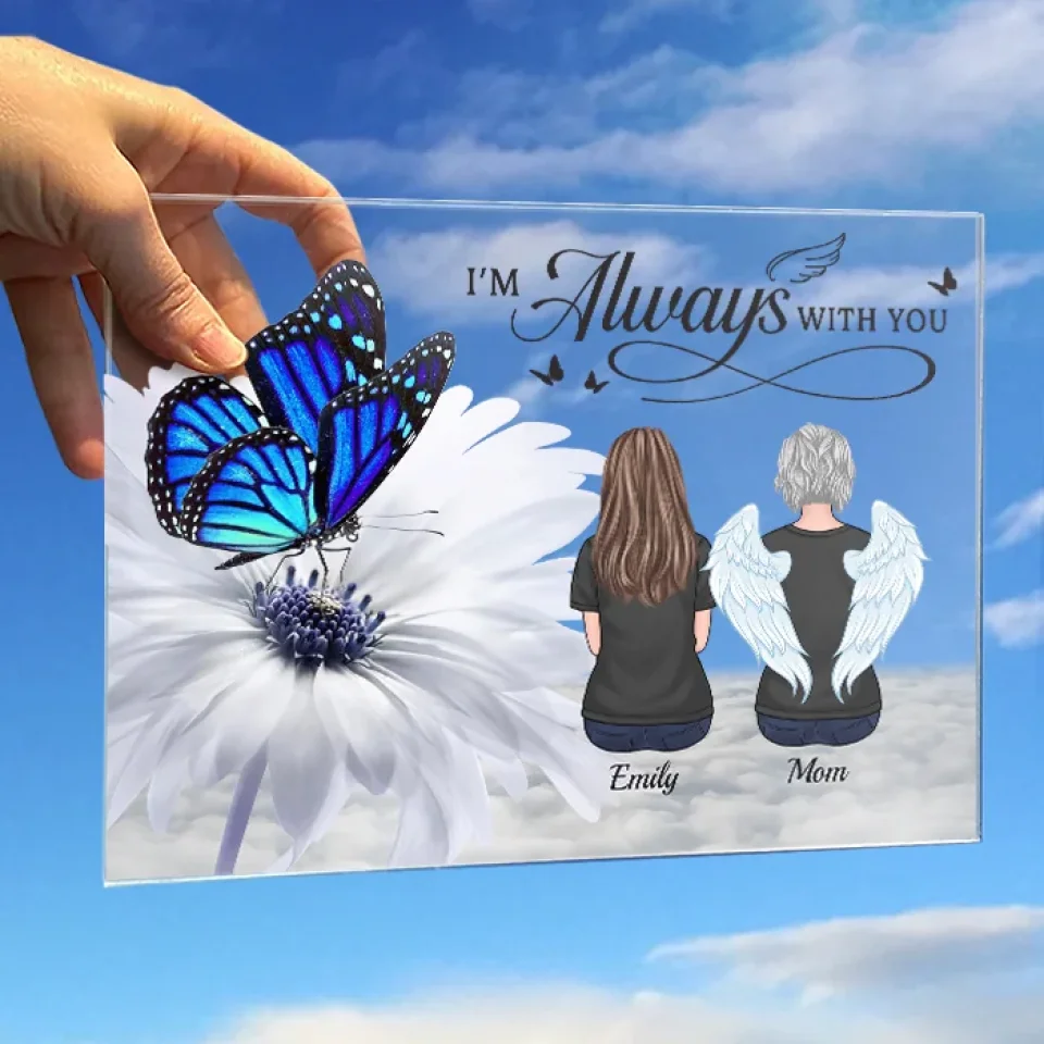 Love Leaves A Memory No One Can Steal - Memorial Personalized Custom Rectangle Shaped Acrylic Plaque - Sympathy Gift For Family Members - Image 3