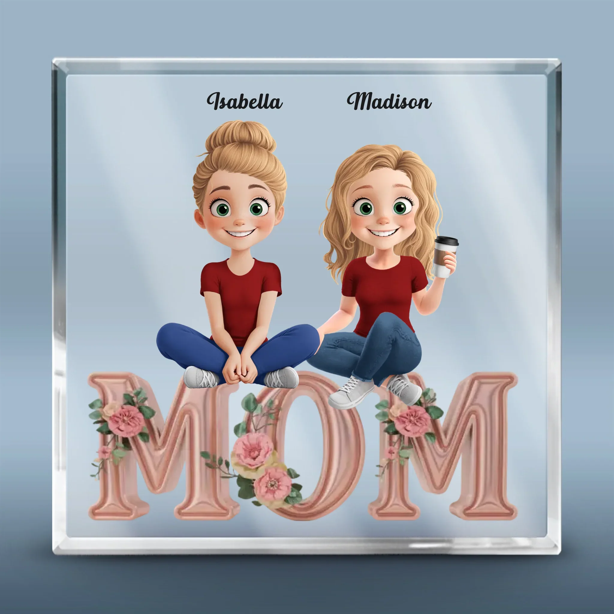 Love That Stands The Test Of Time - Family Personalized Custom Square Shaped Acrylic Plaque - Mother's Day, Gift For Mom, Daughter - Image 2