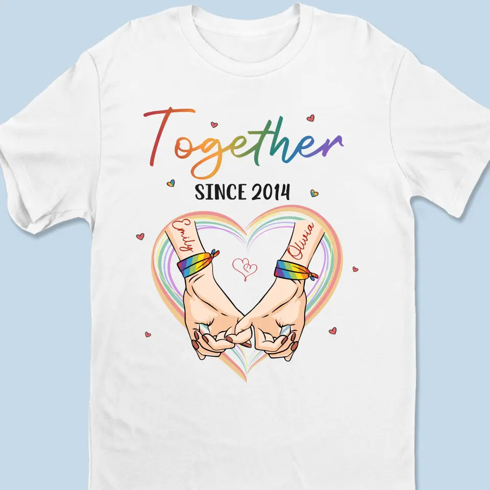 Love Wins, Love Matters - Couple Personalized Custom Unisex T-shirt, Hoodie, Sweatshirt - Gift For Husband Wife, Anniversary, LGBTQ+ - Image 2