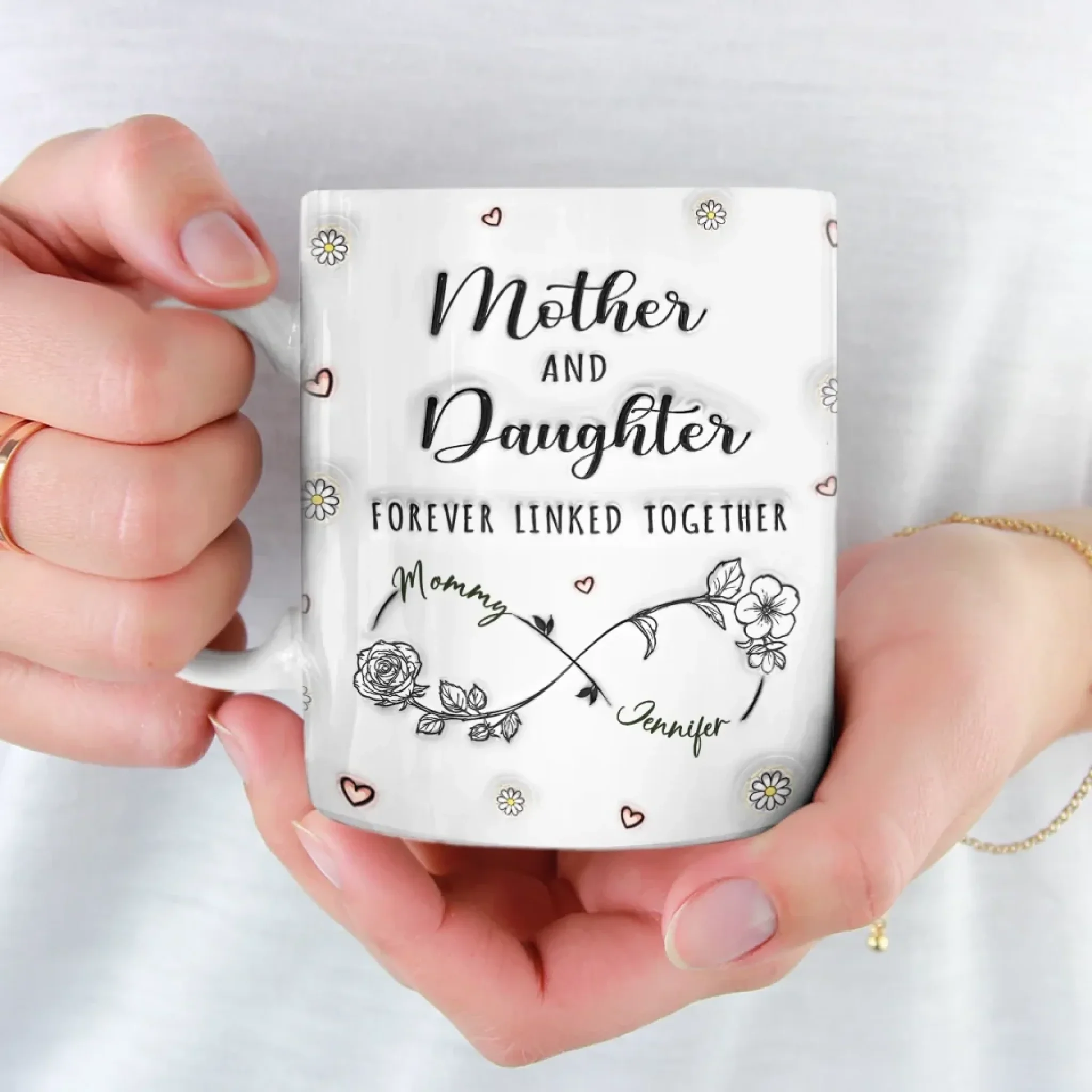 Love Woven Together - Family Personalized Custom 3D Inflated Effect Printed Mug - Mother's Day, Gift For Mom, Daughter - Image 4