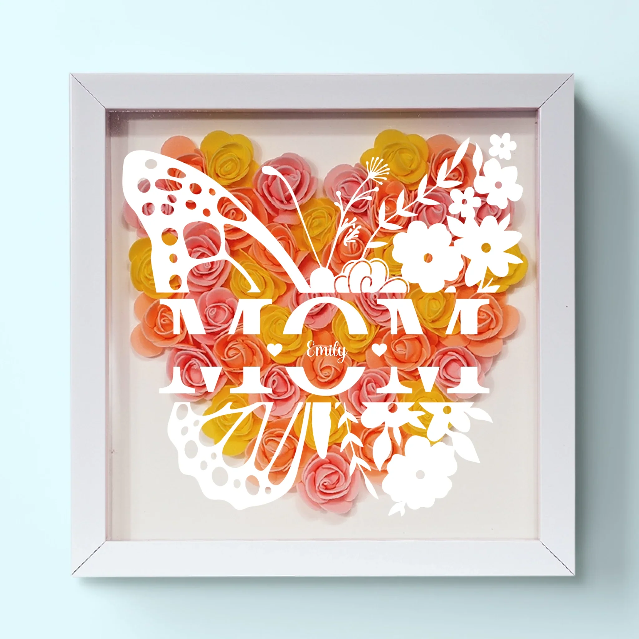 Love You, Always And Forever - Family Personalized Custom Flower Shadow Box - Mother's Day, Gift For Mom, Grandma - Image 6