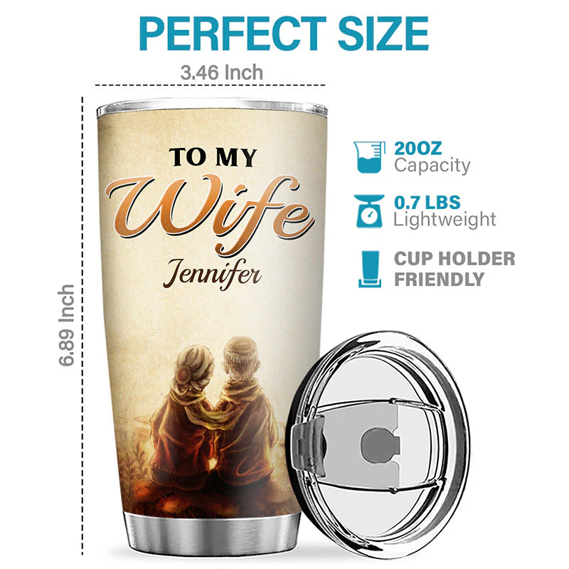 Love You Forever & Always - Couple Personalized Custom Tumbler - Gift For Husband Wife, Anniversary - Image 2