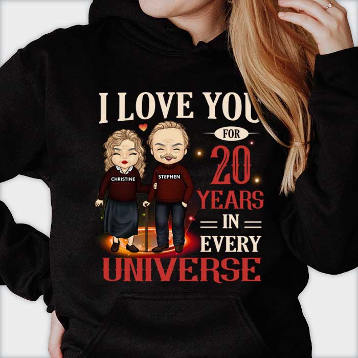 Love You In Every Universe - Personalized T-shirt, Hoodie - Gift For Couples, Husband Wife - Image 3