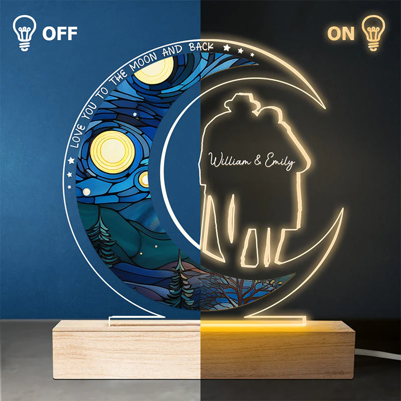 Love You Till My Last Breath - Couple Personalized Custom Shaped 3D LED Light - Gift For Husband Wife, Anniversary - Image 3