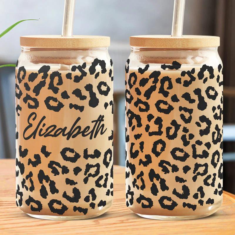 Love Yourself Like You Are Loved - Personalized Custom Glass Cup, Iced Coffee Cup - Birthday Gift, Gift For Yourself - Image 2