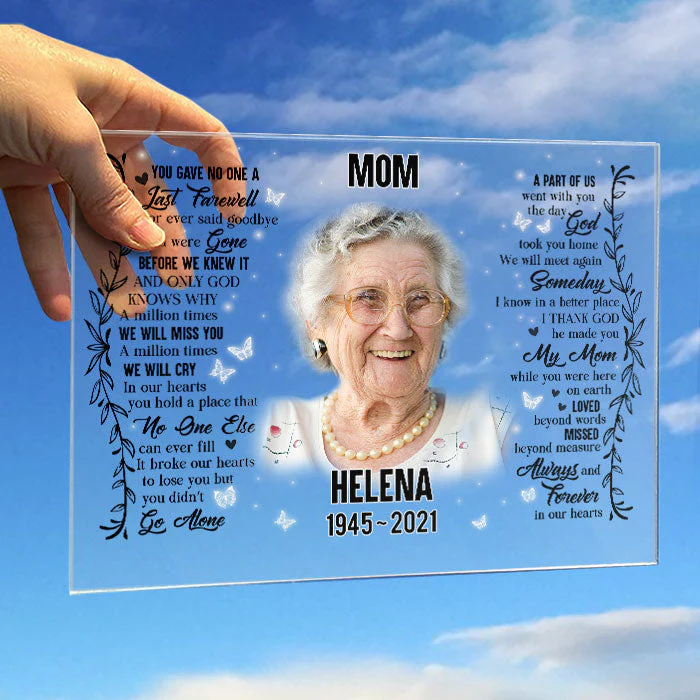 Loved Beyond Words, Missed Beyond Measure - Upload Image - Personalized Acrylic Plaque - Image 2