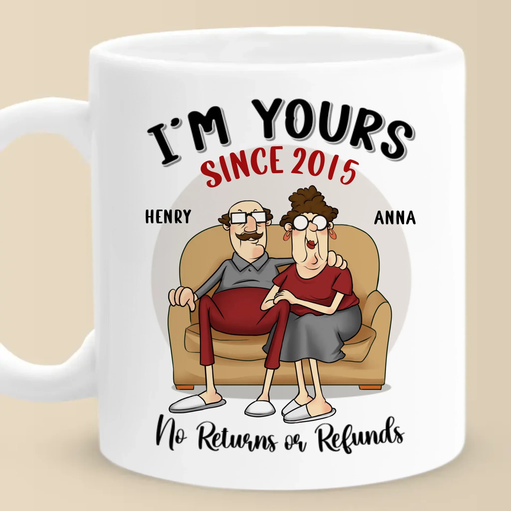 Loving You Is My Forever Plan - Couple Personalized Custom Mug - Gift For Husband Wife, Anniversary - Image 2