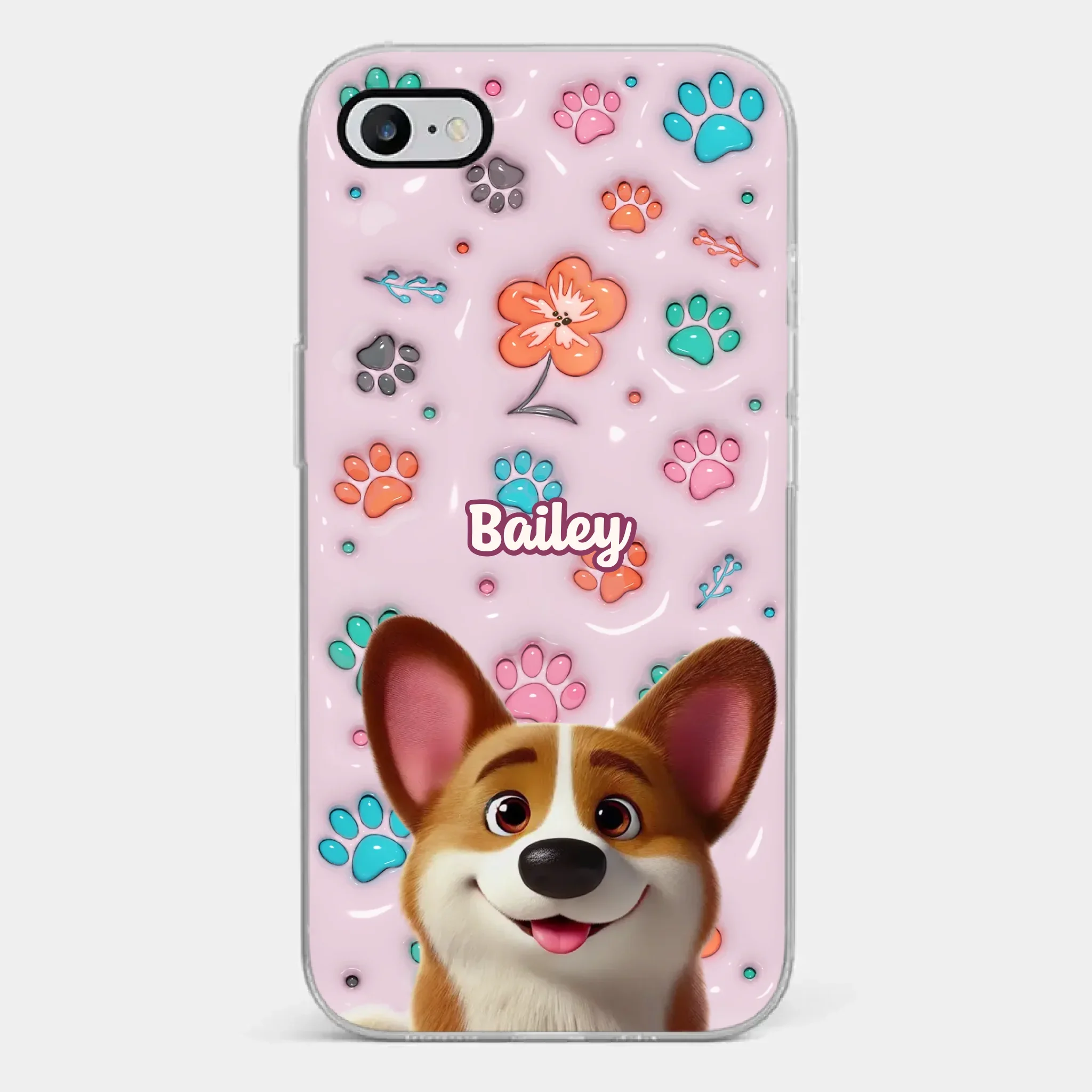 Loyal Hearts Have Four Paws- Dog Personalized Custom 3D Inflated Effect Printed Clear Phone Case - Gift For Pet Owners, Pet Lover - Image 23