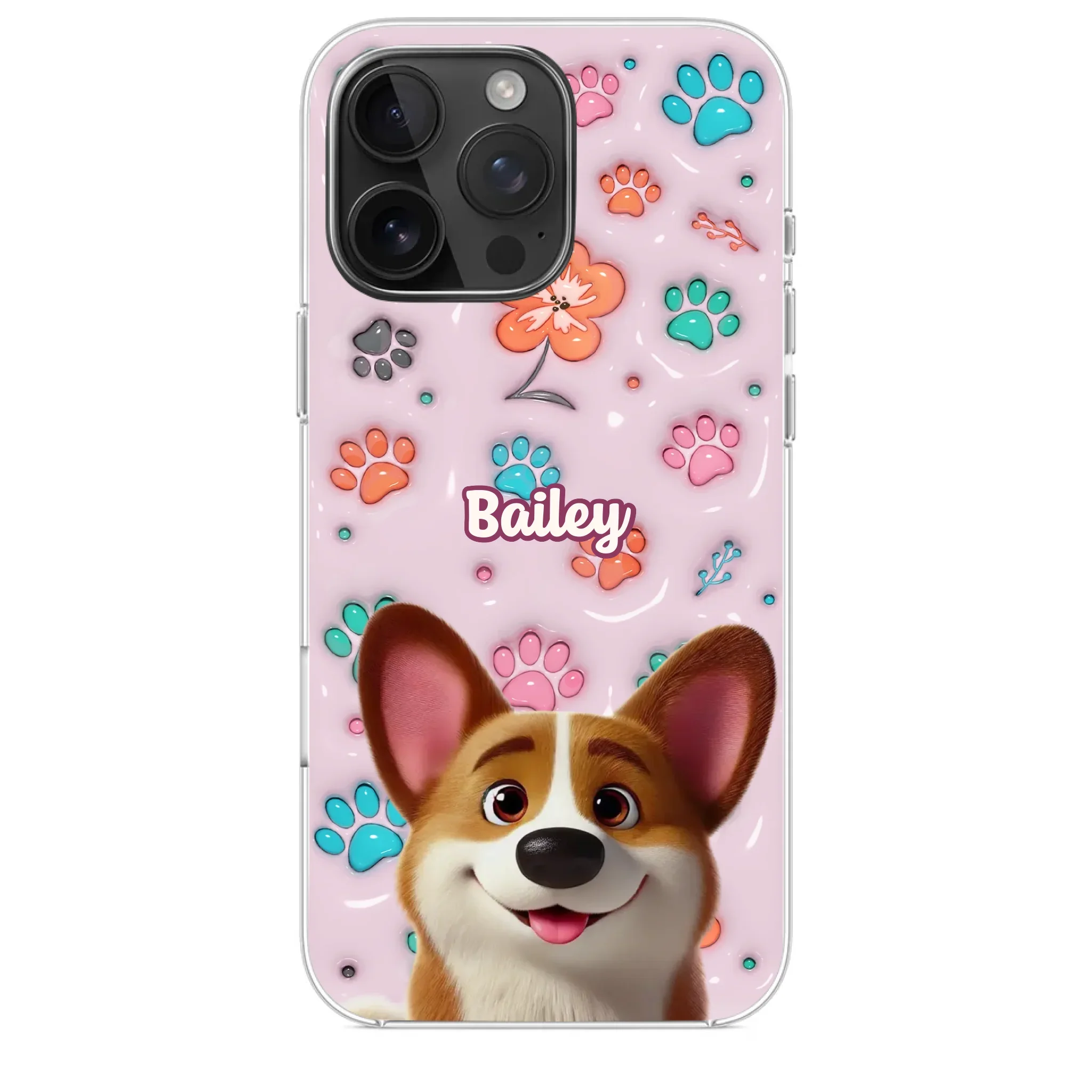 Loyal Hearts Have Four Paws- Dog Personalized Custom 3D Inflated Effect Printed Clear Phone Case - Gift For Pet Owners, Pet Lover - Image 31