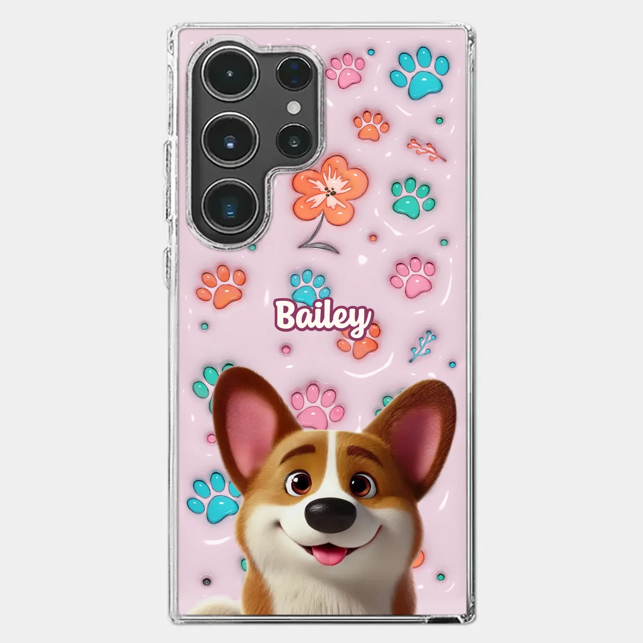 Loyal Hearts Have Four Paws- Dog Personalized Custom 3D Inflated Effect Printed Clear Phone Case - Gift For Pet Owners, Pet Lover - Image 41
