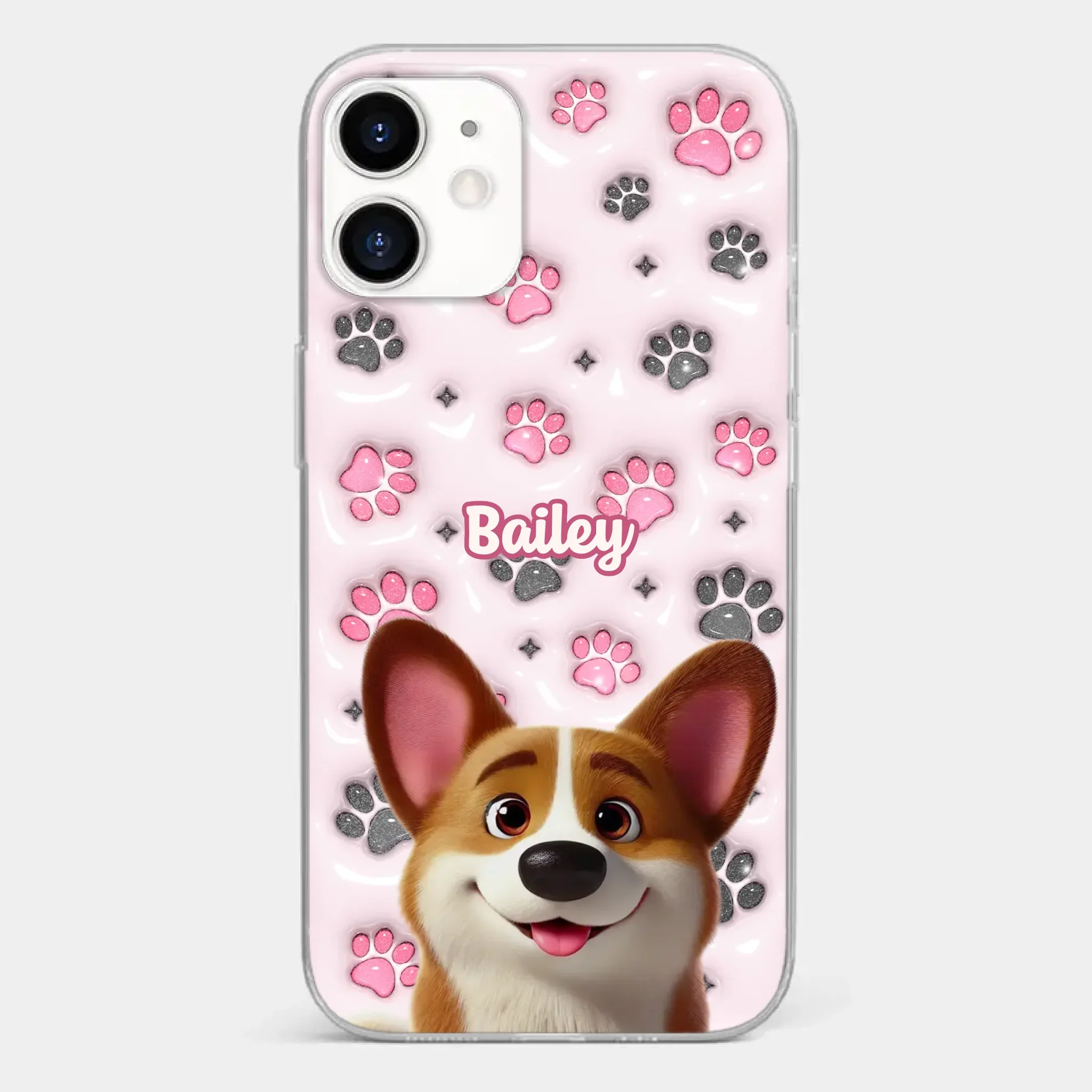 Loyal Paws, Endless Love - Dog Personalized Custom 3D Inflated Effect Printed Clear Phone Case - Gift For Pet Owners, Pet Lovers - Image 10