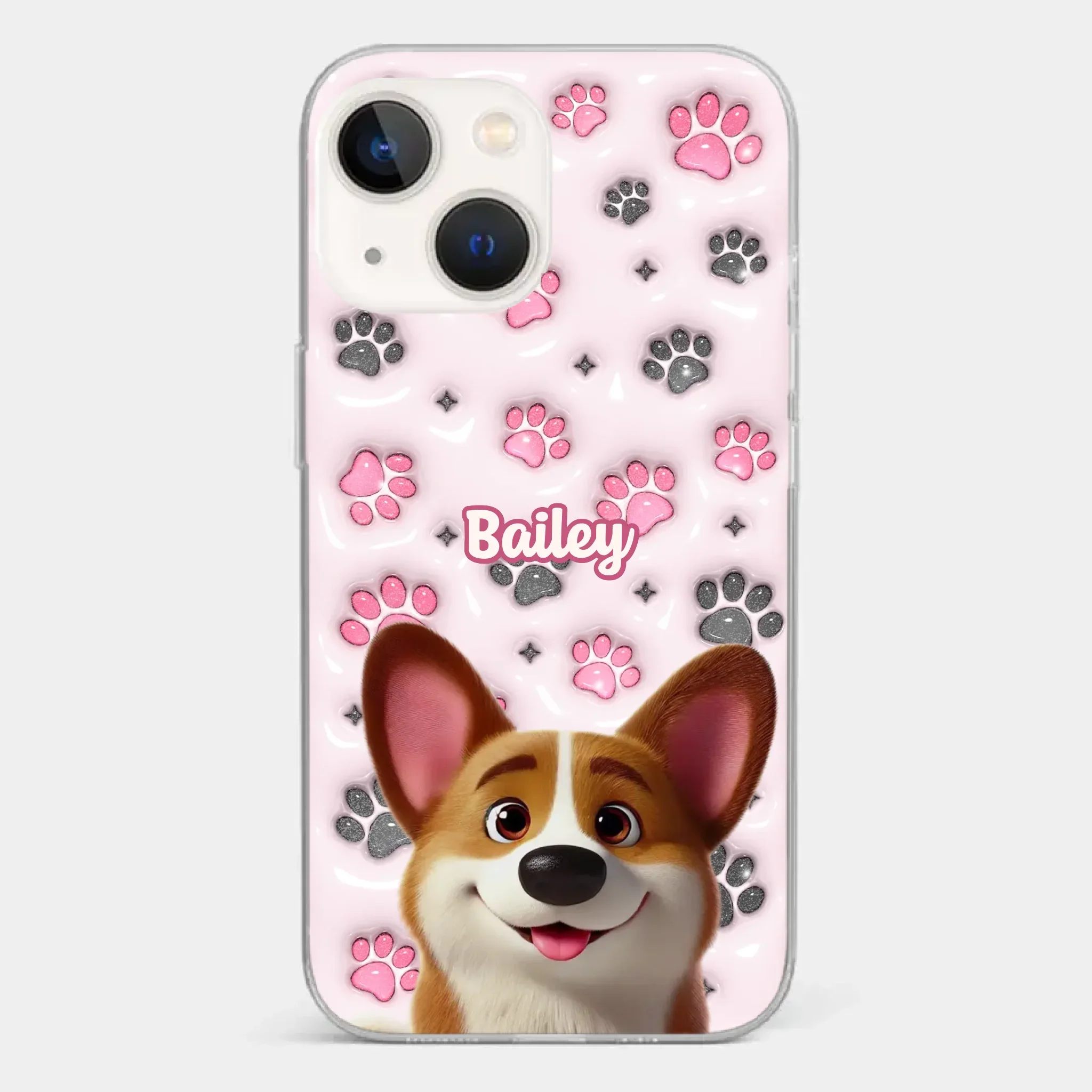 Loyal Paws, Endless Love - Dog Personalized Custom 3D Inflated Effect Printed Clear Phone Case - Gift For Pet Owners, Pet Lovers - Image 14