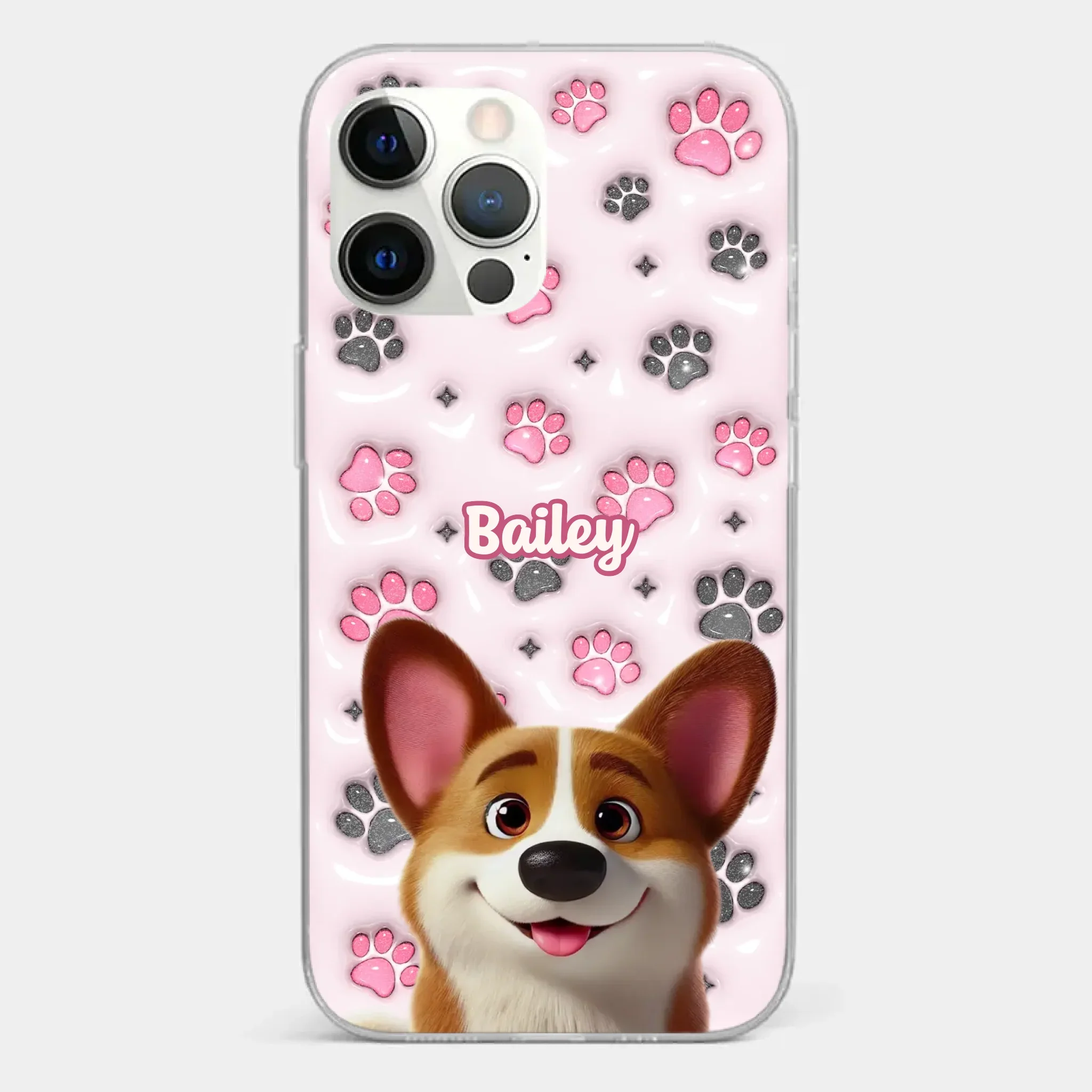 Loyal Paws, Endless Love - Dog Personalized Custom 3D Inflated Effect Printed Clear Phone Case - Gift For Pet Owners, Pet Lovers - Image 15