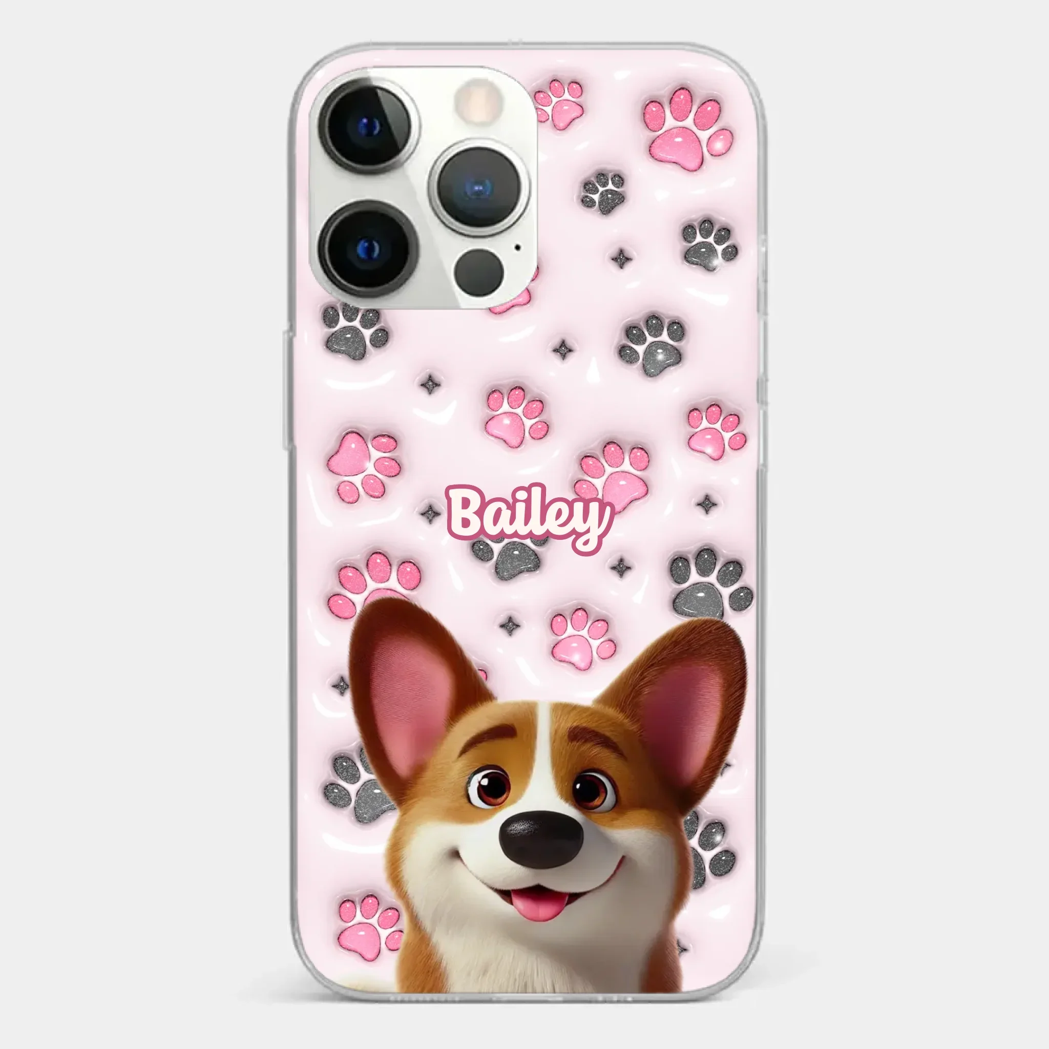 Loyal Paws, Endless Love - Dog Personalized Custom 3D Inflated Effect Printed Clear Phone Case - Gift For Pet Owners, Pet Lovers - Image 19