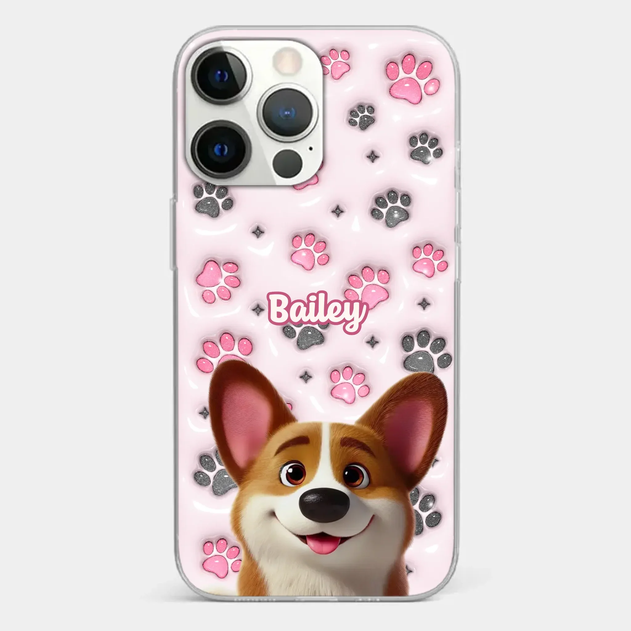 Loyal Paws, Endless Love - Dog Personalized Custom 3D Inflated Effect Printed Clear Phone Case - Gift For Pet Owners, Pet Lovers - Image 20