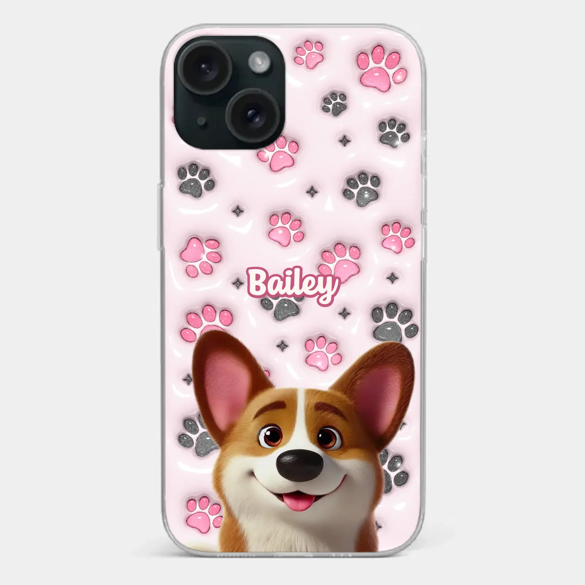 Loyal Paws, Endless Love - Dog Personalized Custom 3D Inflated Effect Printed Clear Phone Case - Gift For Pet Owners, Pet Lovers - Image 21