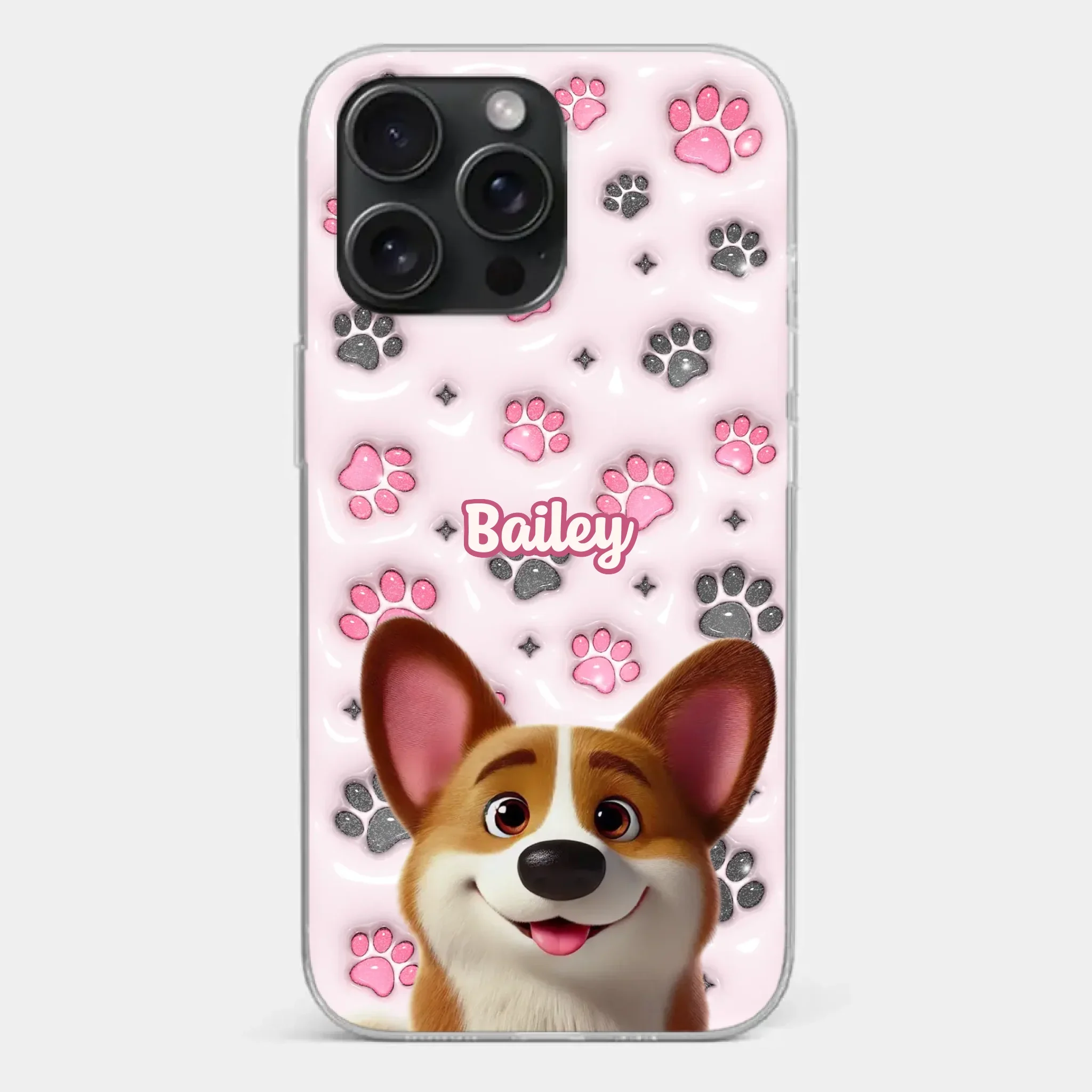 Loyal Paws, Endless Love - Dog Personalized Custom 3D Inflated Effect Printed Clear Phone Case - Gift For Pet Owners, Pet Lovers - Image 22