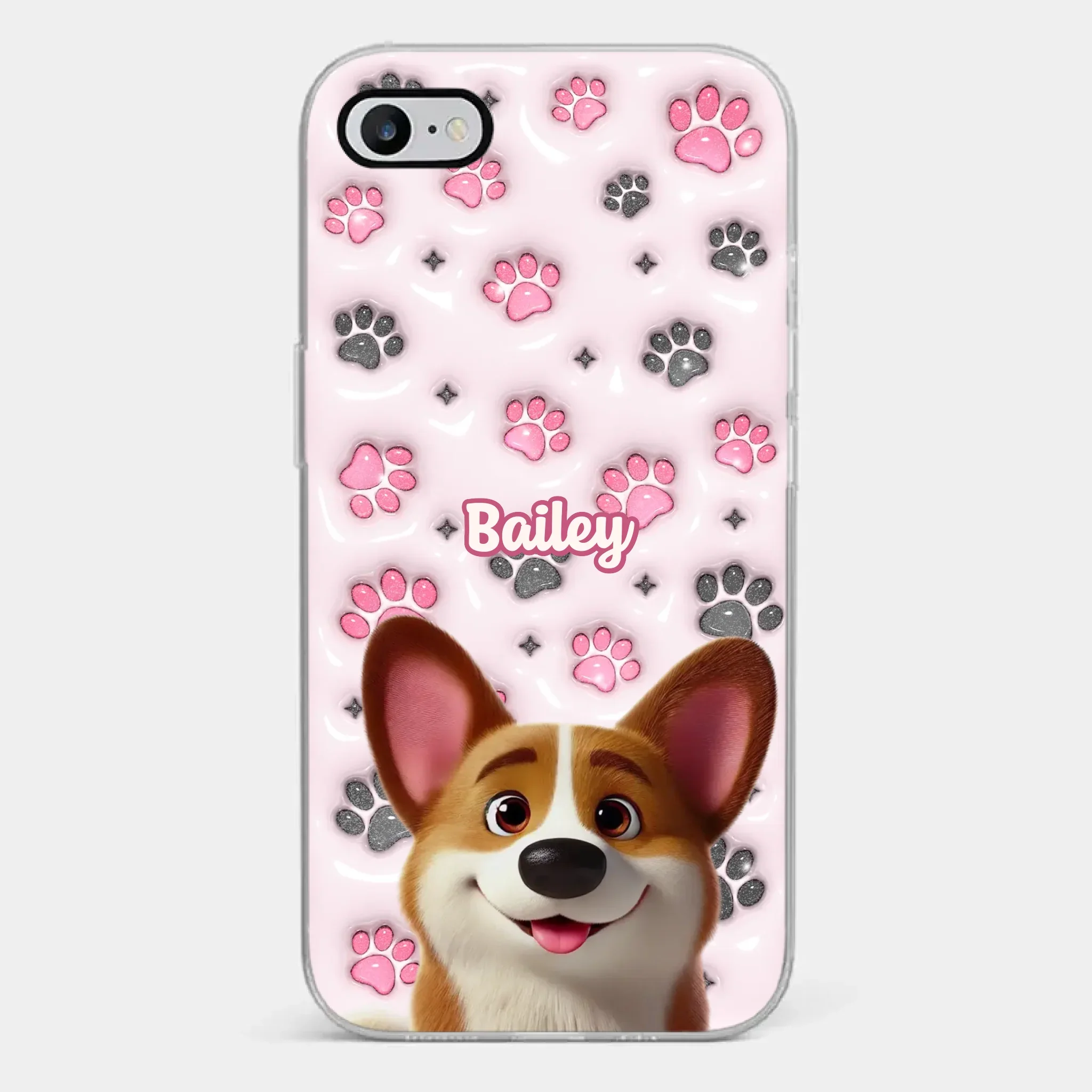 Loyal Paws, Endless Love - Dog Personalized Custom 3D Inflated Effect Printed Clear Phone Case - Gift For Pet Owners, Pet Lovers - Image 23