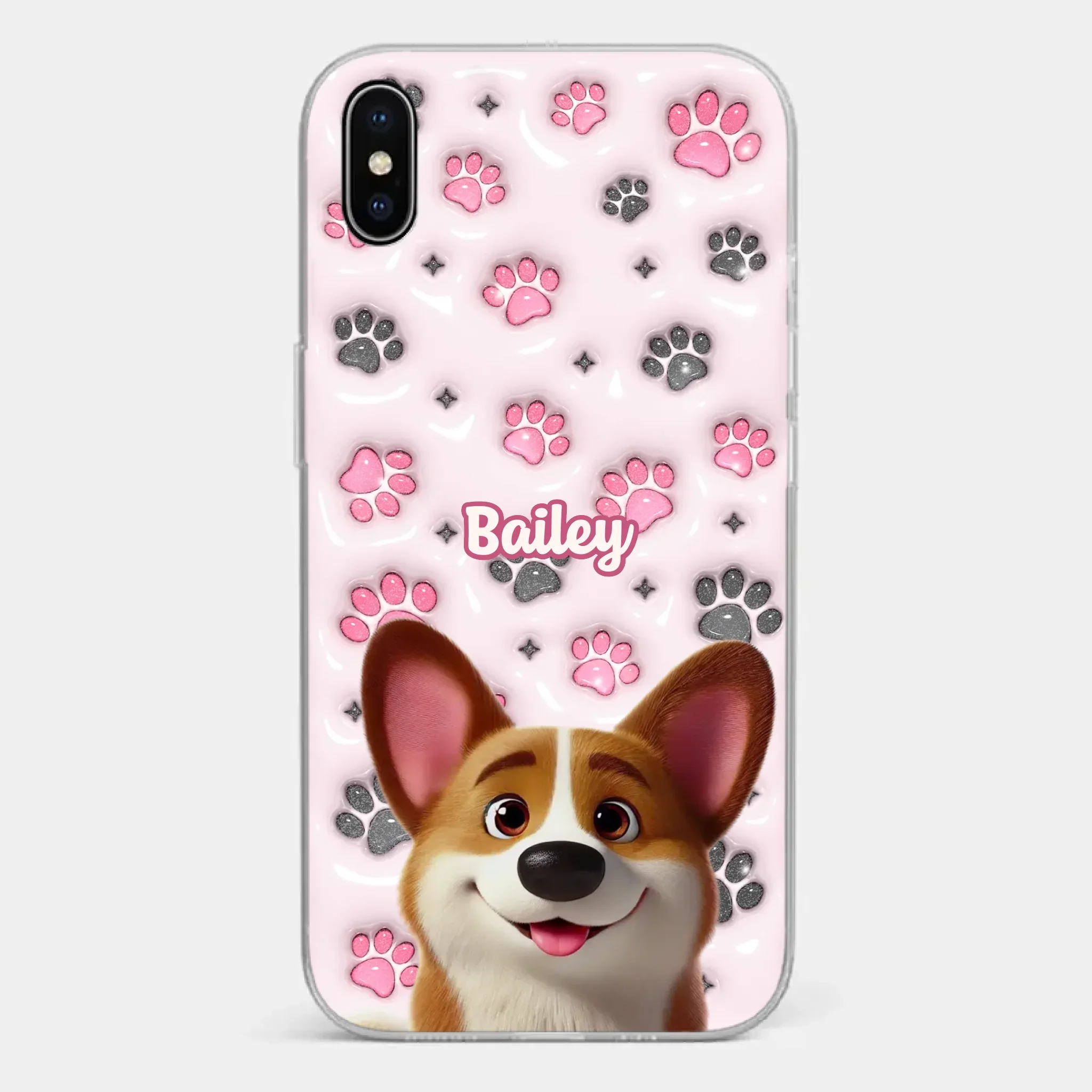 Loyal Paws, Endless Love - Dog Personalized Custom 3D Inflated Effect Printed Clear Phone Case - Gift For Pet Owners, Pet Lovers - Image 24