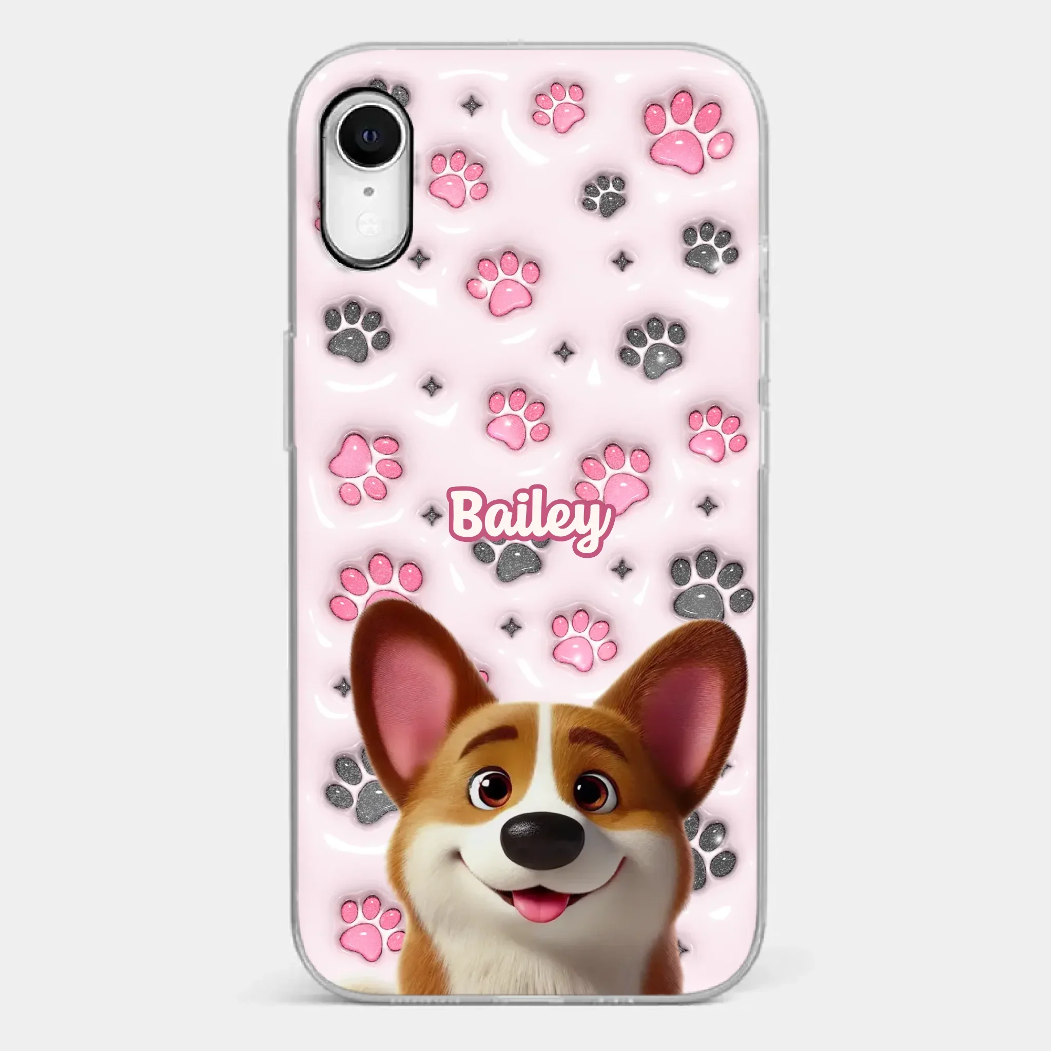 Loyal Paws, Endless Love - Dog Personalized Custom 3D Inflated Effect Printed Clear Phone Case - Gift For Pet Owners, Pet Lovers - Image 25