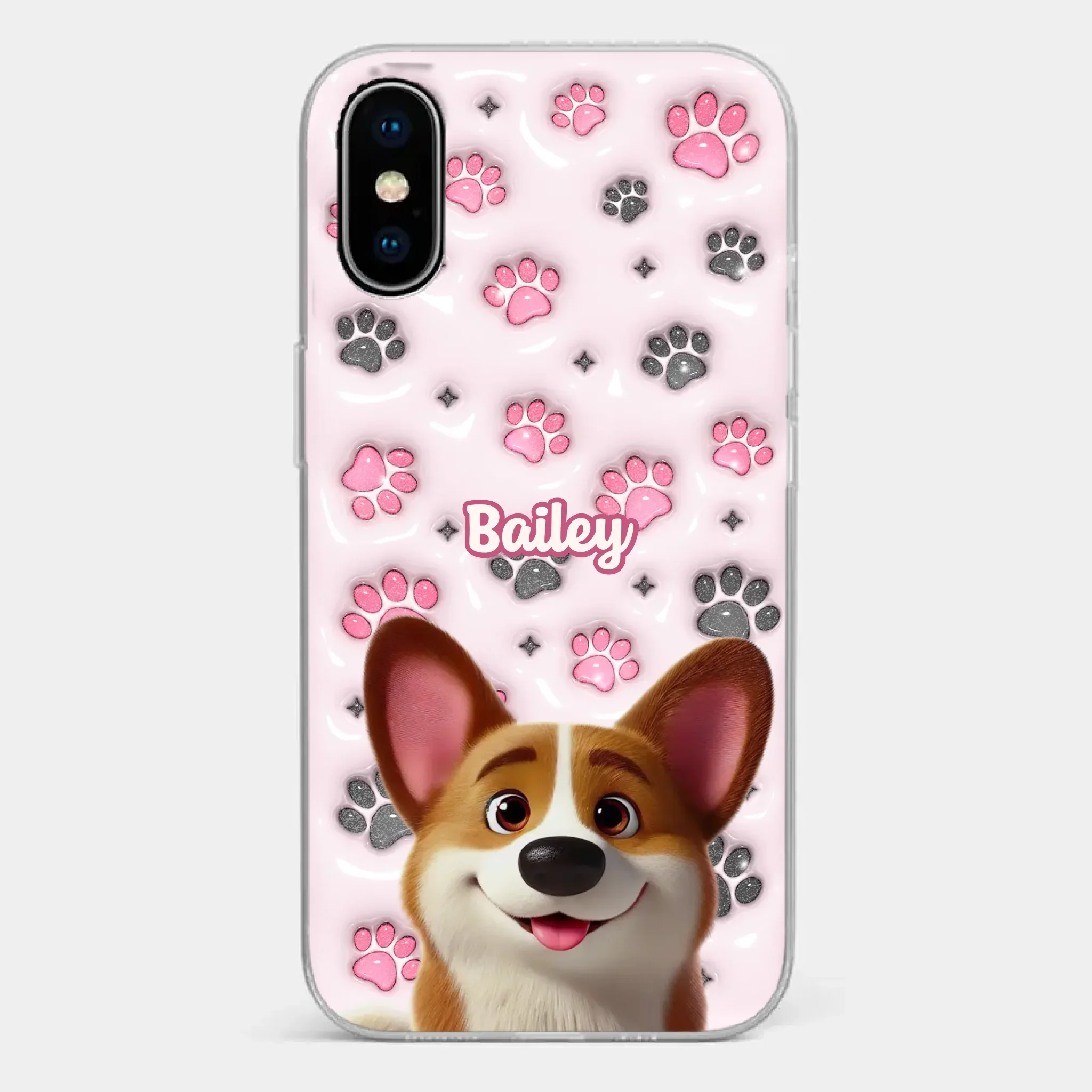 Loyal Paws, Endless Love - Dog Personalized Custom 3D Inflated Effect Printed Clear Phone Case - Gift For Pet Owners, Pet Lovers - Image 26